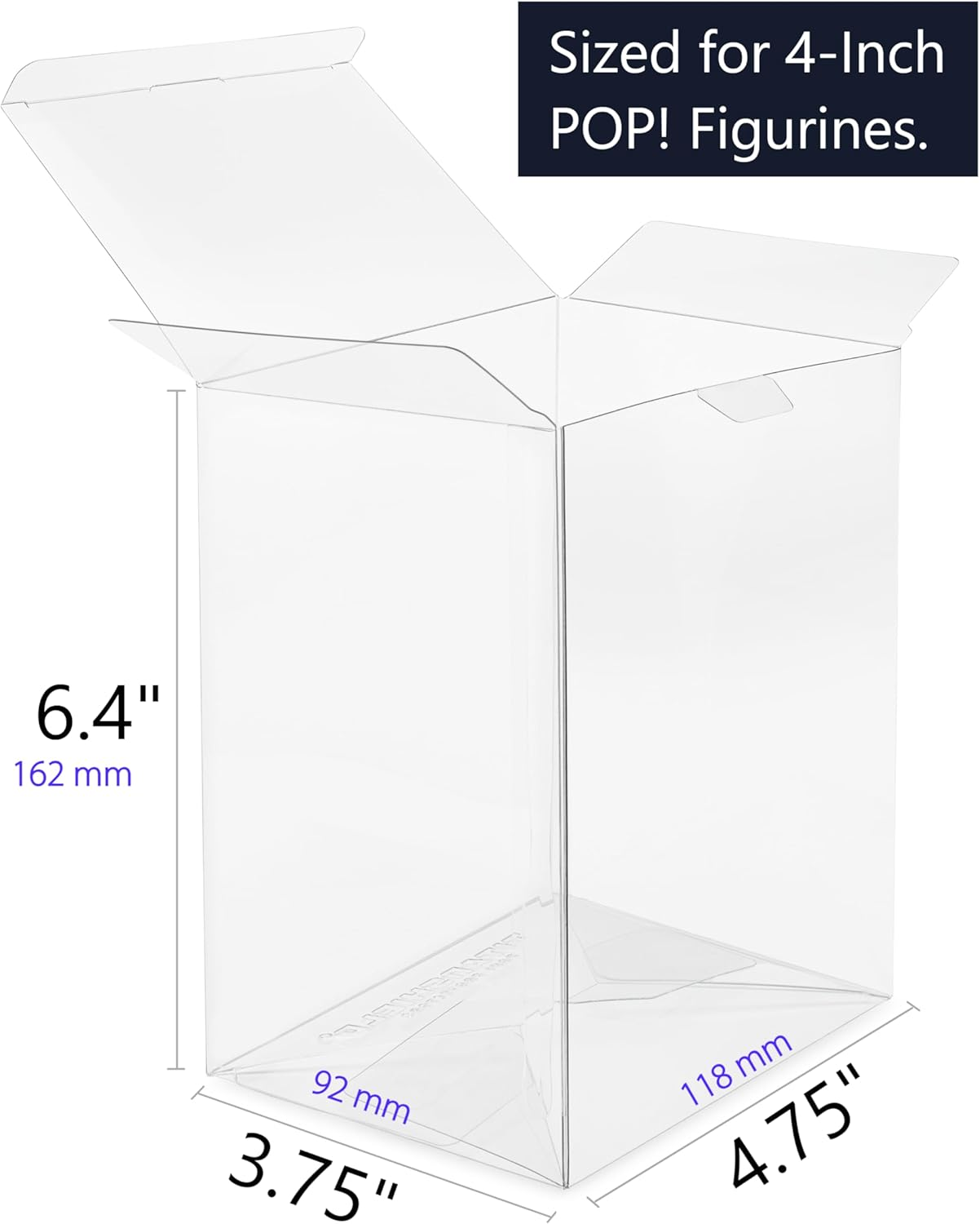 Titanshield 0.5Mm Pop Protectors Sleeve Case Compatible with Funko - 4" Inch Pop! Vinyl Figures (20 Pack) image number 1