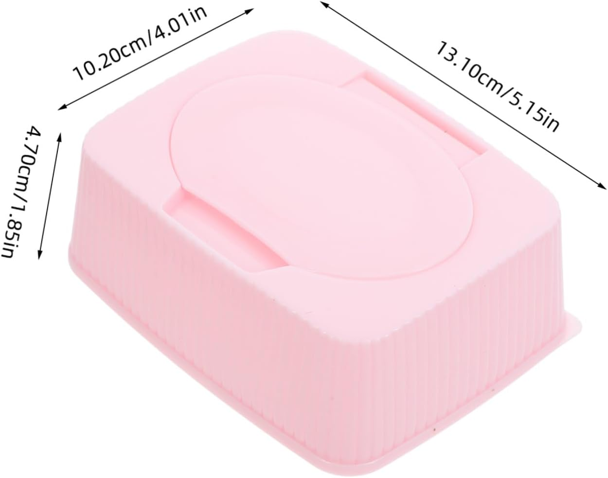 Baby Wipes Dispenser Flip Lid Dustproof Storage Box Portable Refillable Tissue Holder for Nursery Bathroom Travel Pink image number 5