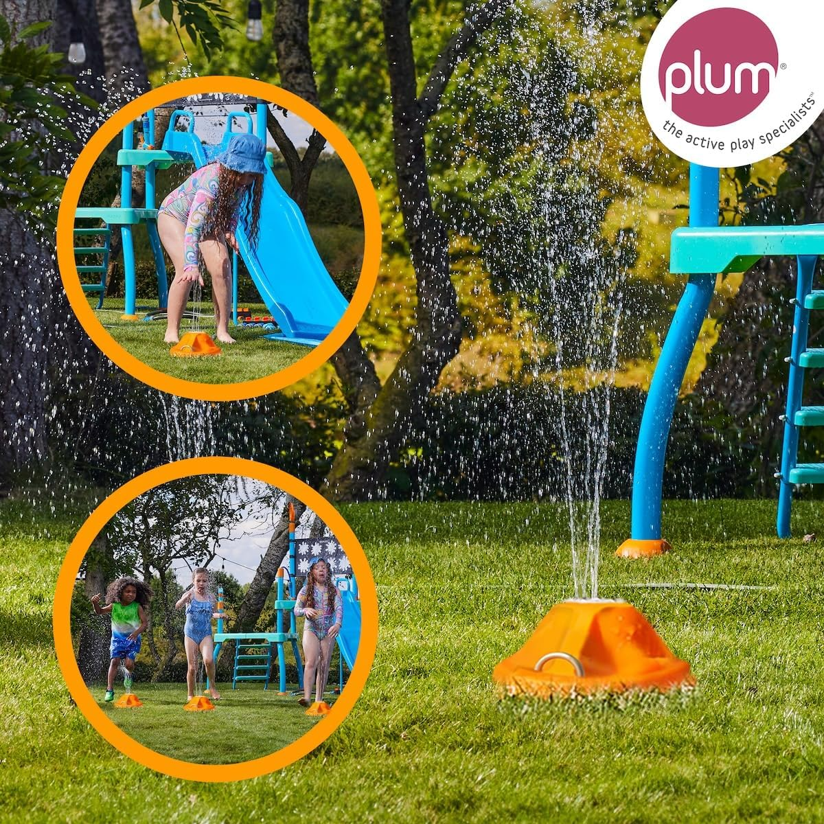 Plum Water Park Jet Set - Water Park Sprinkler - Blue - 3+ Years - Includes Hosepipe Connector & Ground Spike