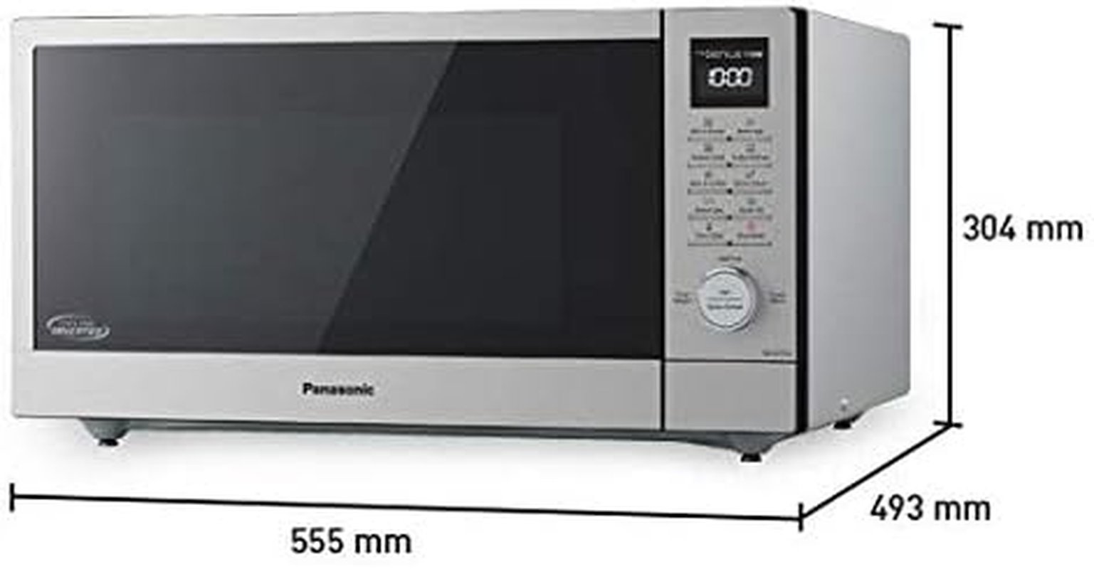 Panasonic 44L 1100W Cyclonic Inverter Microwave Oven, Stainless Steel (NN-SD79LSQPQ), Stainless Steel & Black