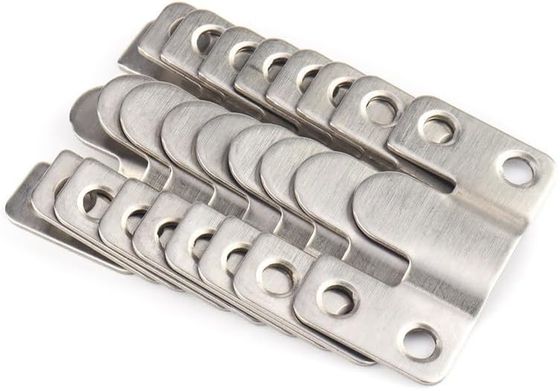 2 Inches Picture Hanger Supports 30Lbs - Interlocking Wall Mounting Bracket Hardware Kit for Hanging Mirrors, Picture, Shelf, Whiteboard, Art, Frames -10 Pack