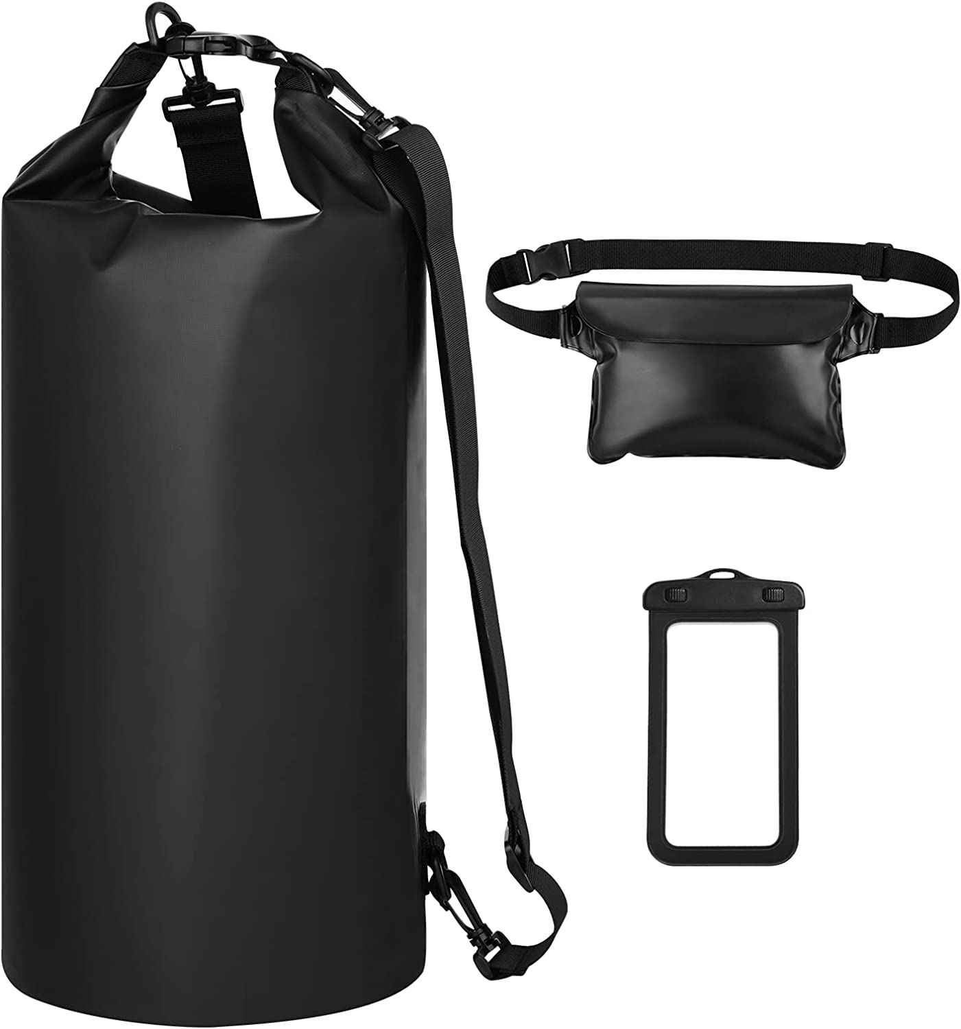 Simpeak 3PCS Universal Waterproof Phone Pouch Case/Waterproof Pouch Bag with Waist Strap 8.6 X6 Inch / 20L Waterproof Dry Bag for Water Sports Activities image number 2