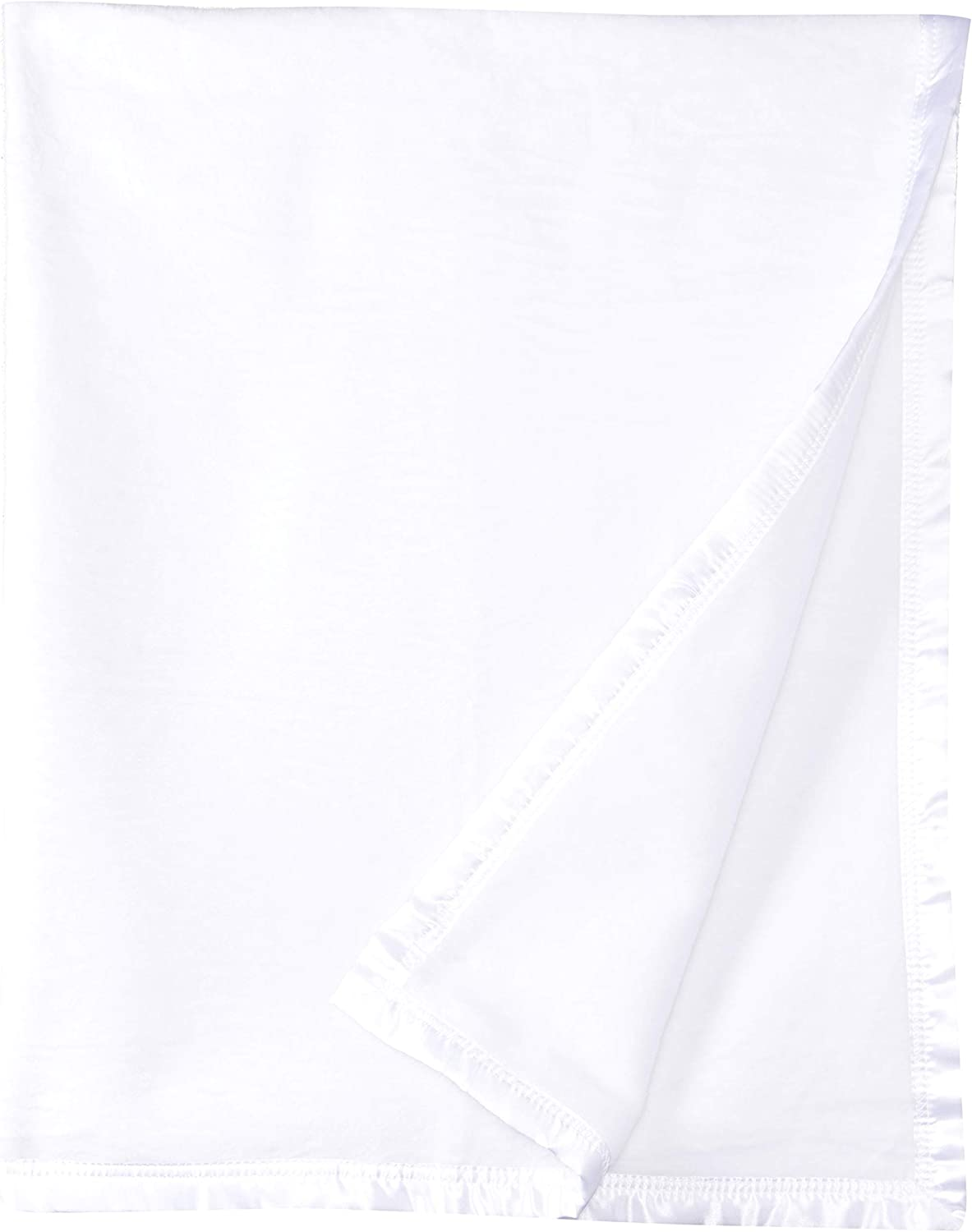 Sweet Dreams Bassinet Cotton Fleece Blanket, White image number 1