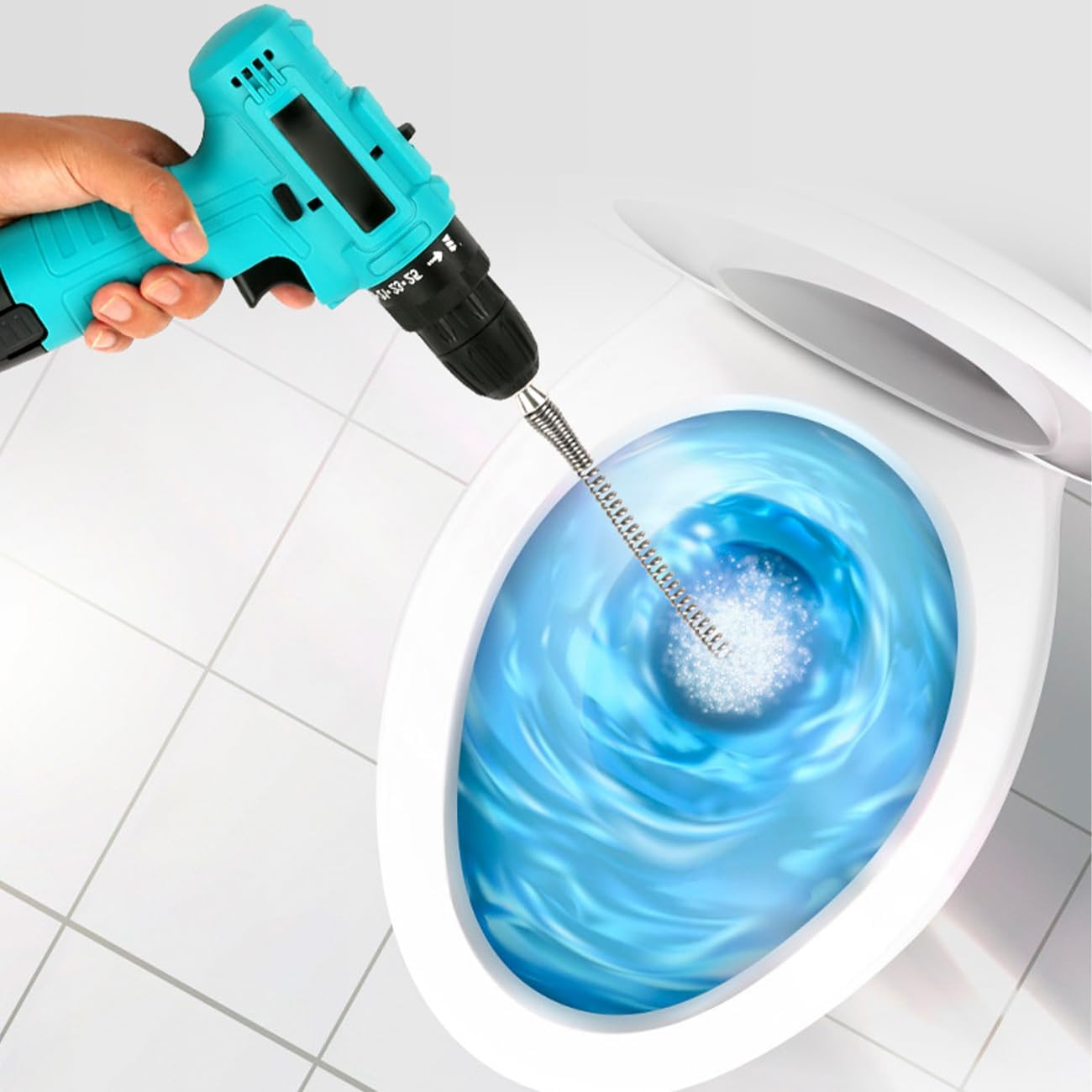 Drain Auger Cable 16 Ft Flexible Plumbing Snake Clog Remover with Drill Connector Plumbing Pipe Drainage Cleaning Cable Drainage Auger Snake Unclogging Clogged Sewer Pipes（Excluding Electric Drills） image number 3