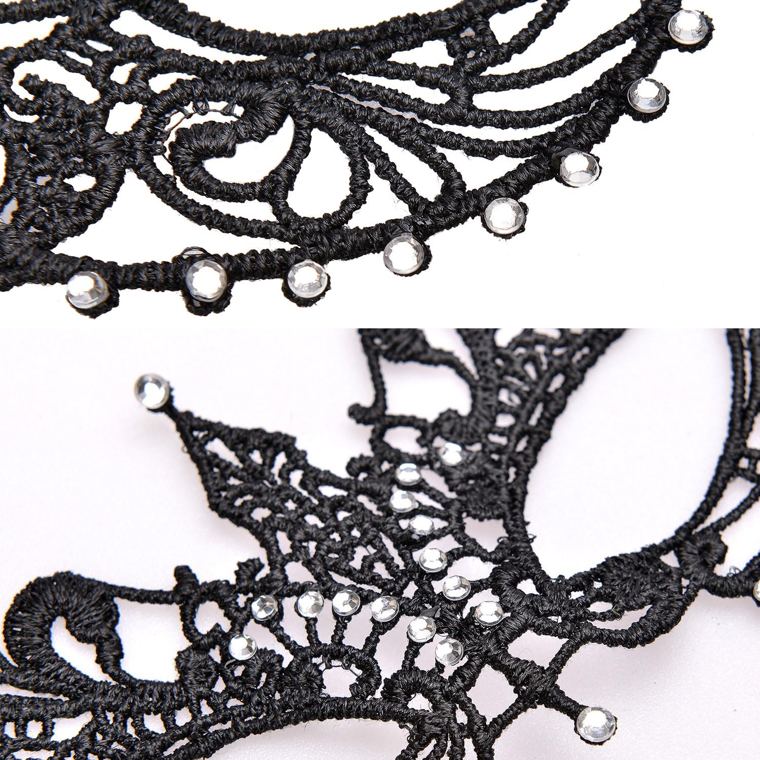 Women'S Masquerade Mask Lace Eye Mask for Ball Proms and Party image number 2