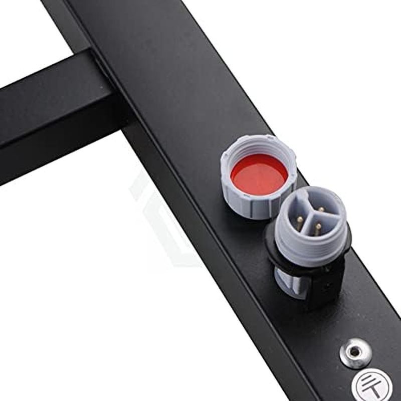 Electric Heated Towel Rack Wall Mounted Towel Rail 4 Bars Square (Black) - Black image number 4