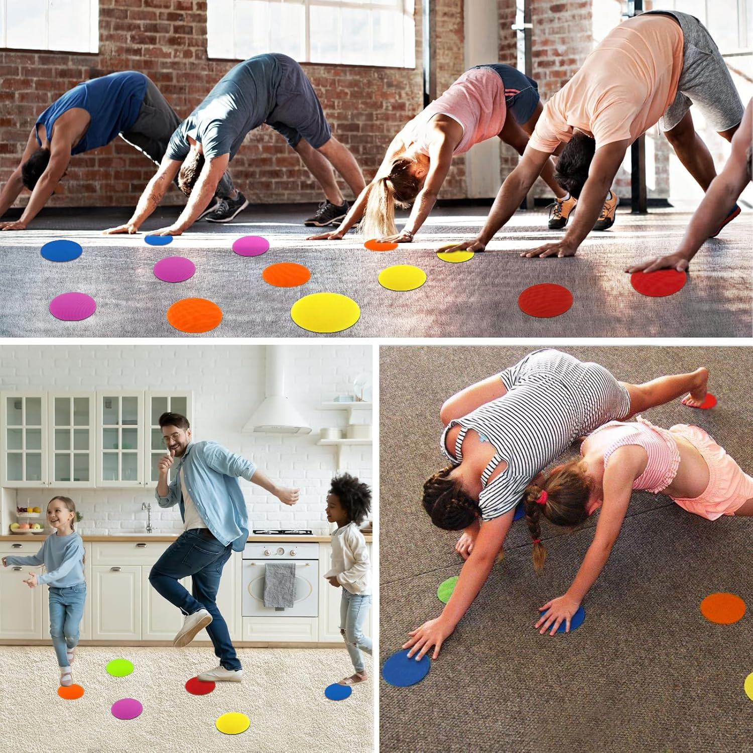 60 Pcs Carpet Sit Spots Dots Markers with Storage Bag for Classroom Circle Sitting, Multicolor Floor Dots Sit Sickers for Teacher Supplies Elementary School Kindergarten Decoration