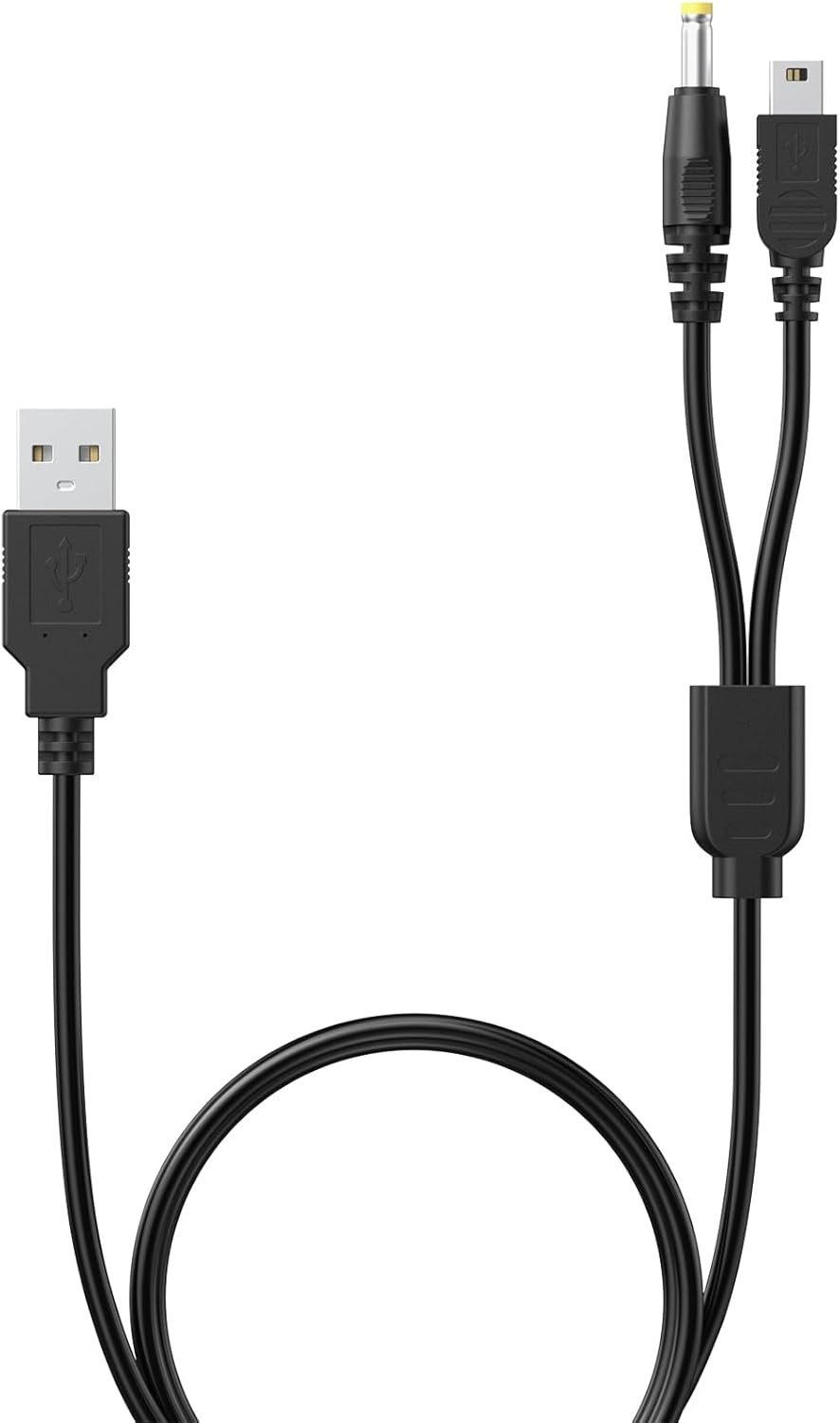 120CM USB PSP Charger Cable for PSP 1000/2000/3000/PS3 Charging Cable, 3.9Ft 2 in 1 USB Data Charger Cord Lead image number 1