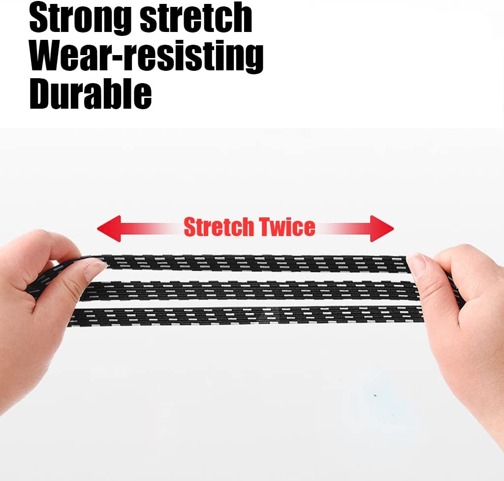 3 in 1 Bicycle Elastic Hooks Rope Bicycle Bungee Cords Elastic with 2 Hoods, Pack of 2 image number 1