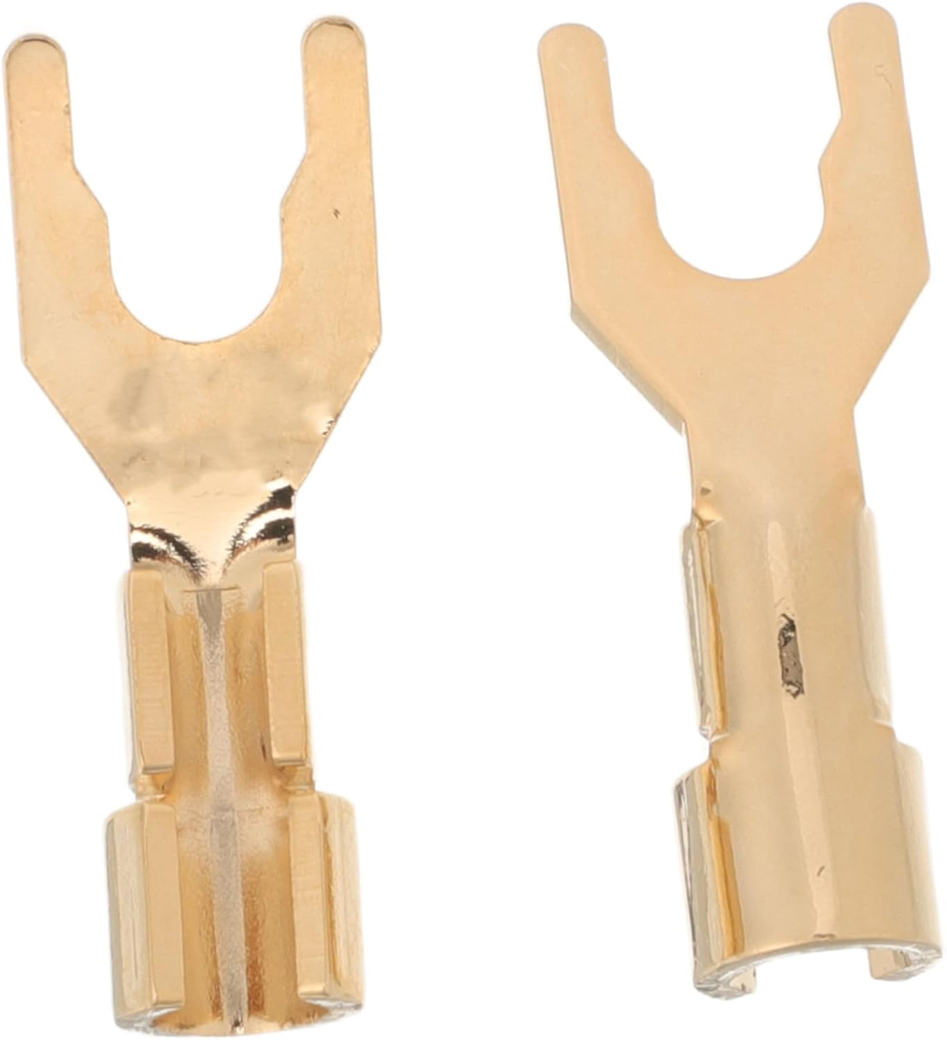 Operitacx 2Pcs Hifi U-Shaped Speaker Wire Connectors Banana Plugs Audio Spade Adapters for Home Theater with Enhanced Conductivity and Plated Design image number 6