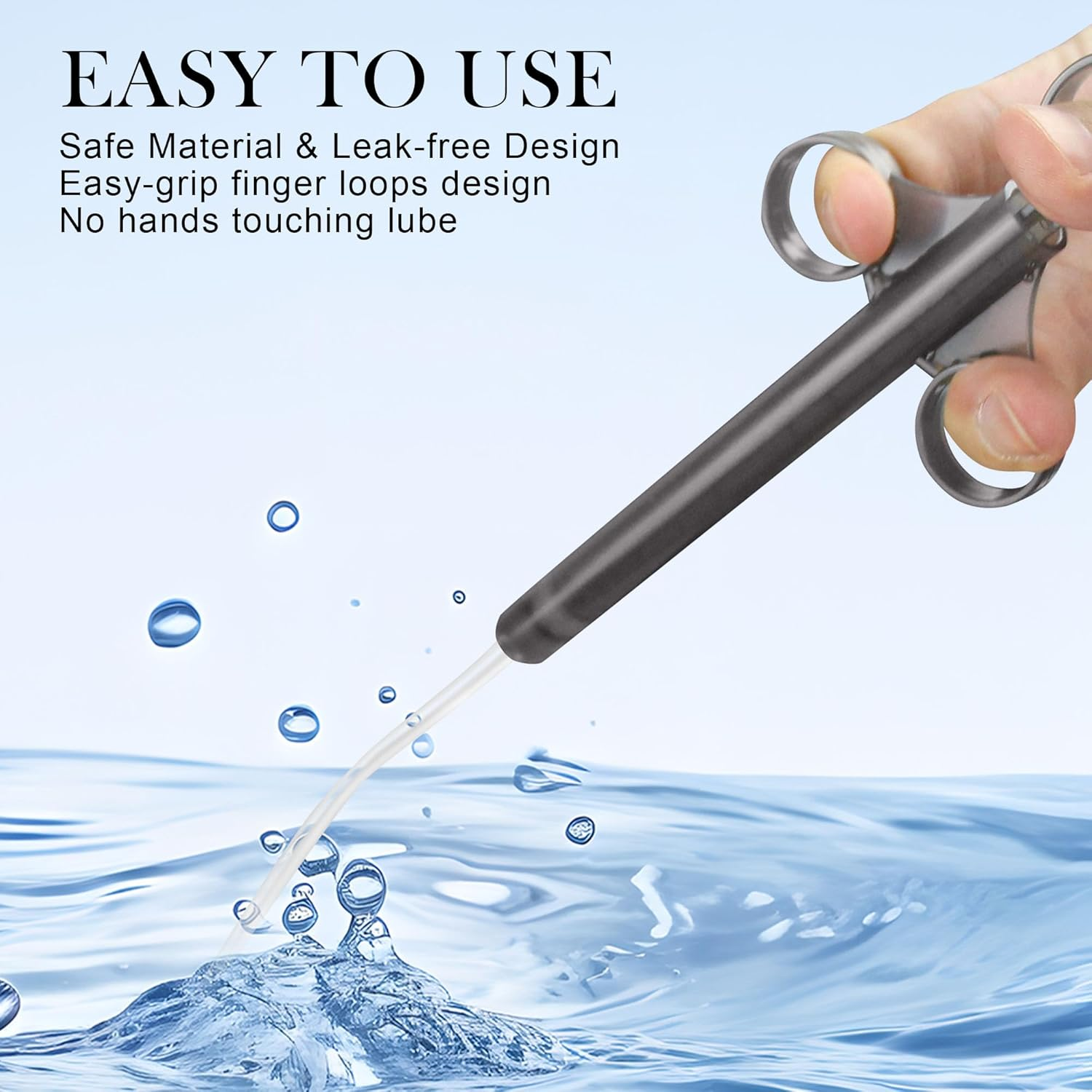 [2 Pack+Storage Bag]Lube Applicator for Women,Men,Precision Female Lubricant Tube Applicator with [10Ml Precision Markings][Easy Use/Clean][Reusable][Silicone][No Disposable] - Red Red image number 4