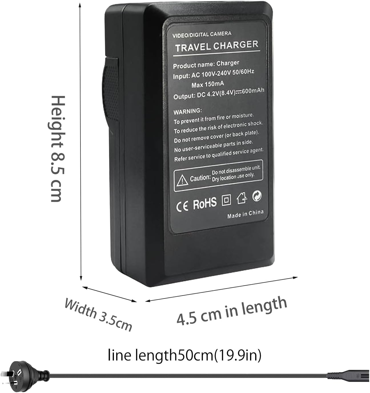 KWTOUL Np-Bx1Battery Charger Compatible with Sony Cyber-Shot DSC-HX300, DSC-HX50, DSC-HX50V/B,DSC-HX60V, DSC-HX90, DSC-HX90V, DSC-RX1, DSC-WX350, DSC-RX100, DSC-RX100 V(With Charging Cable) image number 5