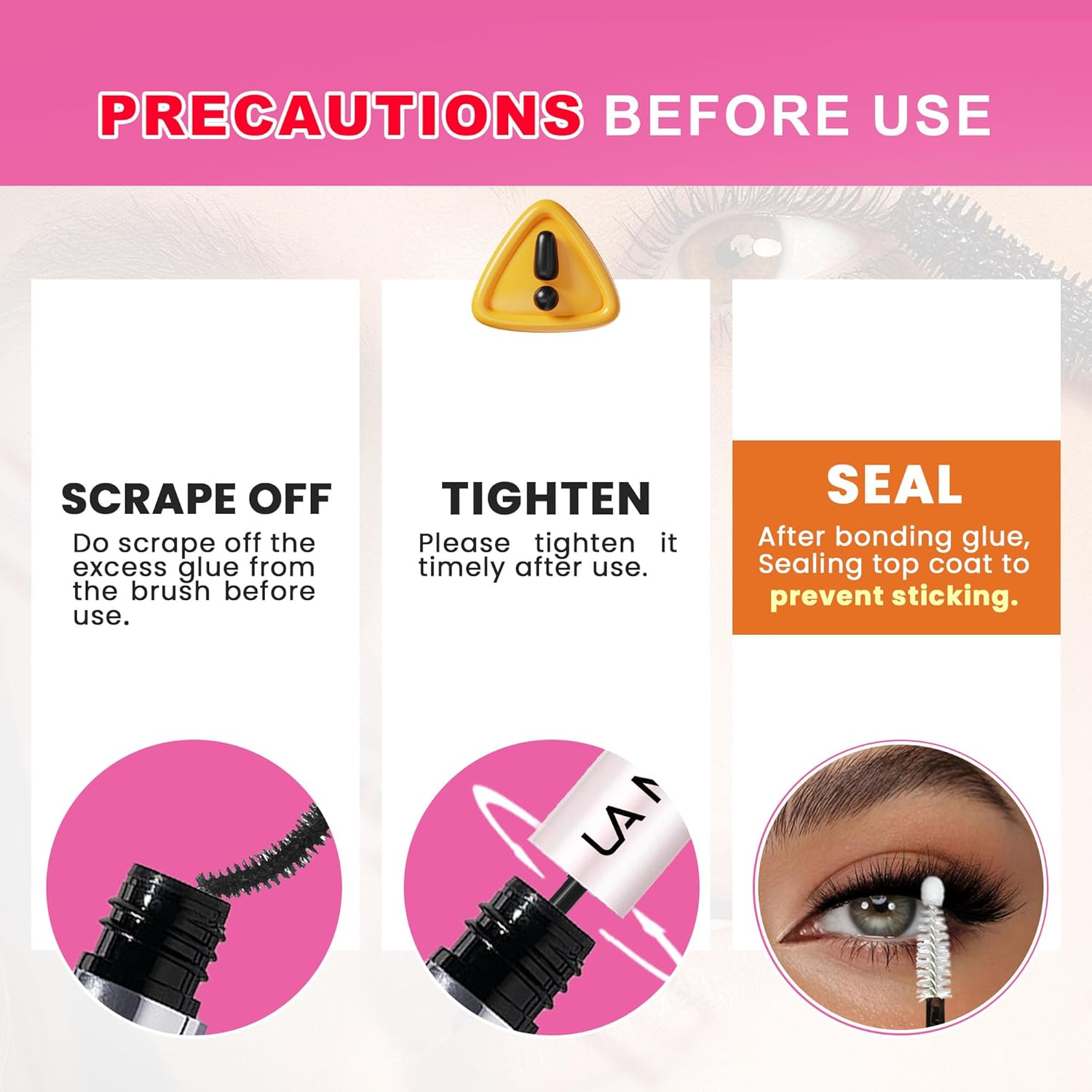 LA MAESII Lash Cluster Bond and Seal Waterproof Glue for Eyelash Clusters 10Ml 2-In-1 Home Use Strong Hold 72H image number 2