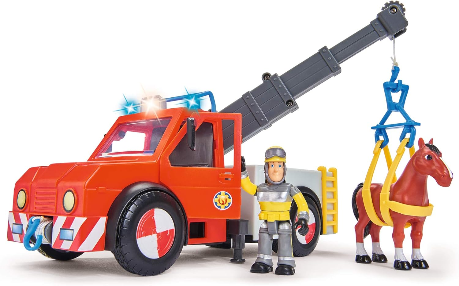 Simba 109258280 "Fireman Sam - Phoenix Rescue Vehicle Playset with Figurine and Horse image number 3
