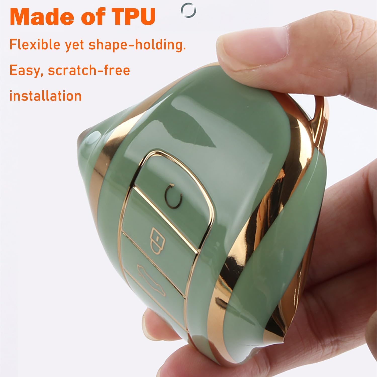 Durable Car Smart Key Fob Case Cover, Premium TPU Protective Case Compatible Chery Omoda 5 Tiggo 8 Pro Universal Car Accessories Key Protection Shell for Chery Automobile (Green) image number 4