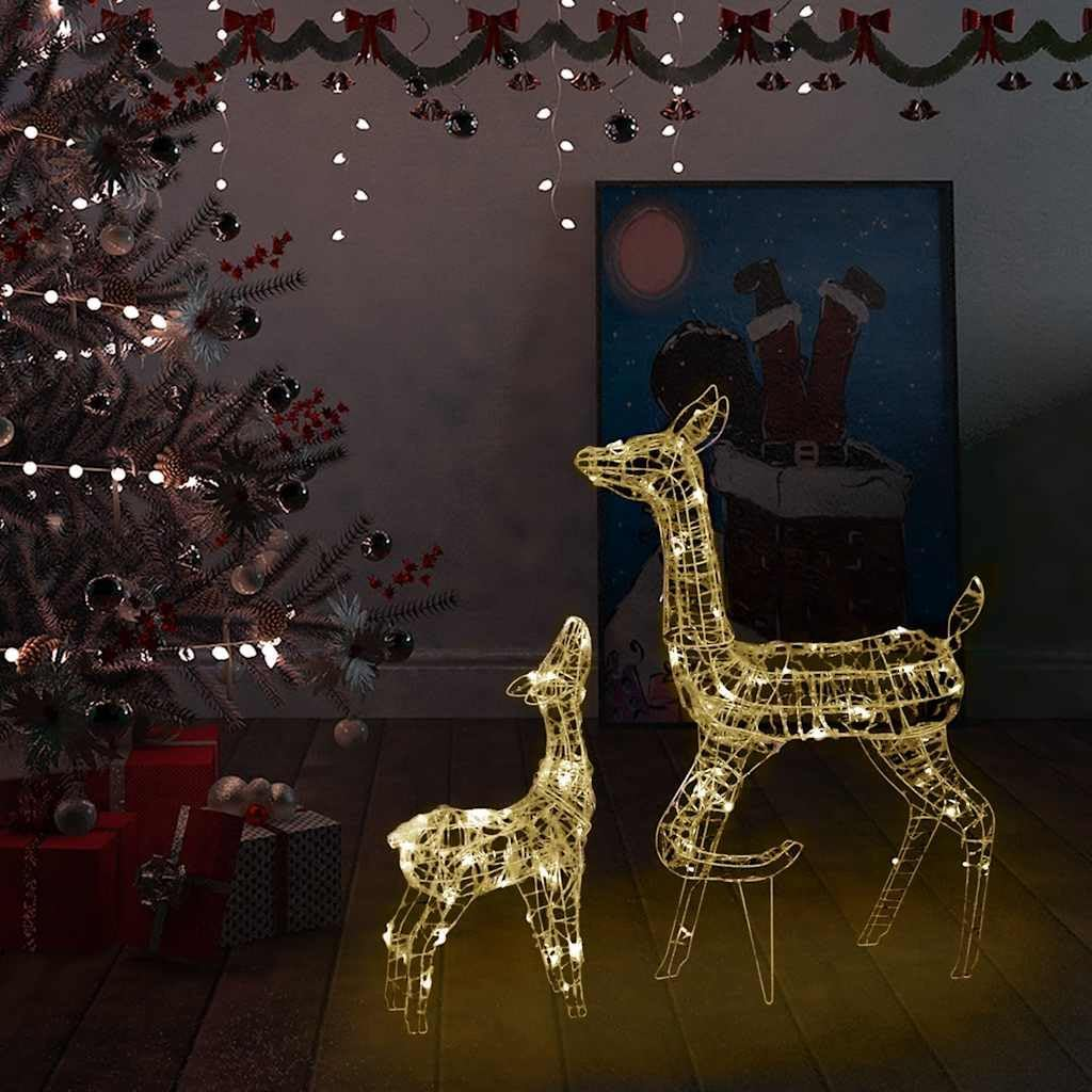 Acrylic Reindeer Family Christmas Decoration 160 LED Warm White Holiday Decor image number 2