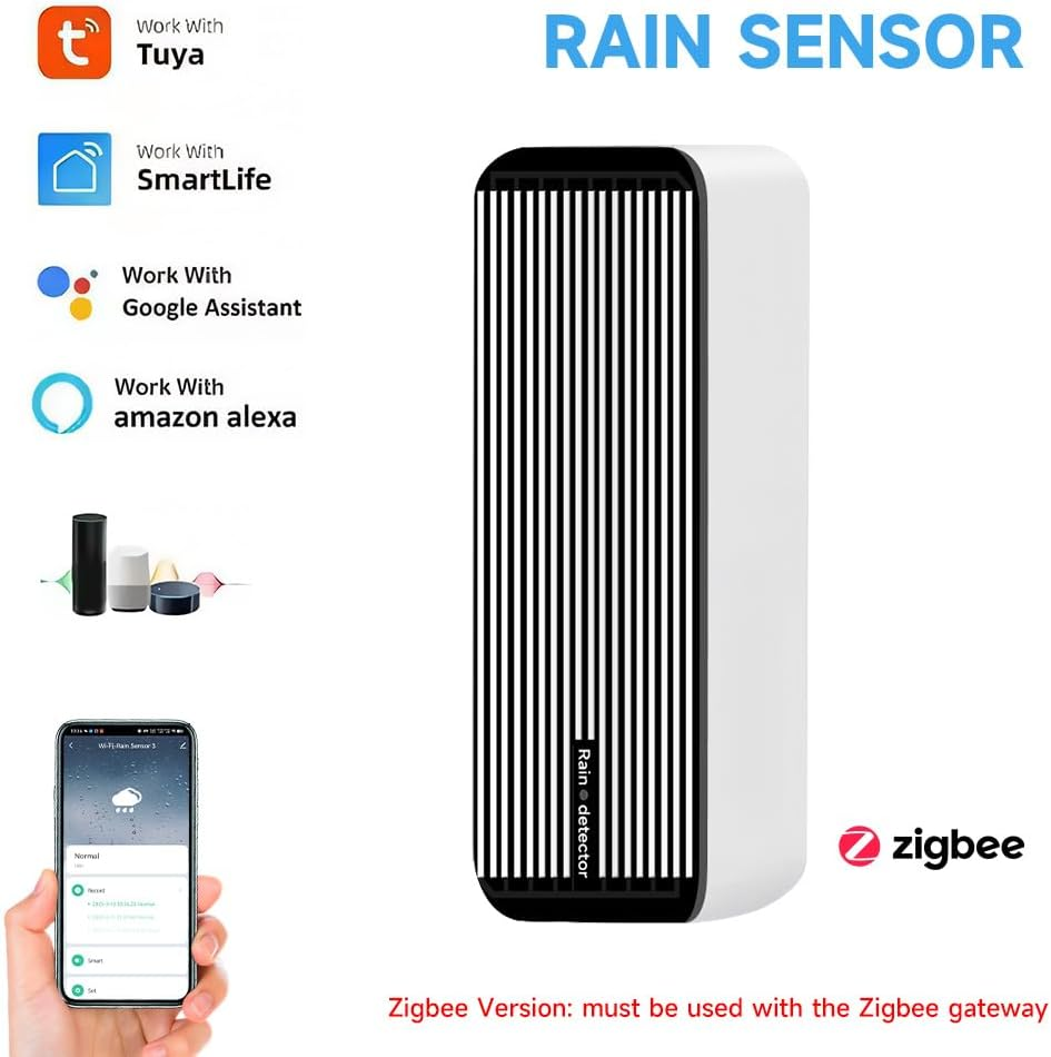 Wi-Fi Smart Rain Sensor, Real-Time Detection, Historical Record, Remote Monitoring, for Smart Home Systems,For House Doors,Windows. image number 4