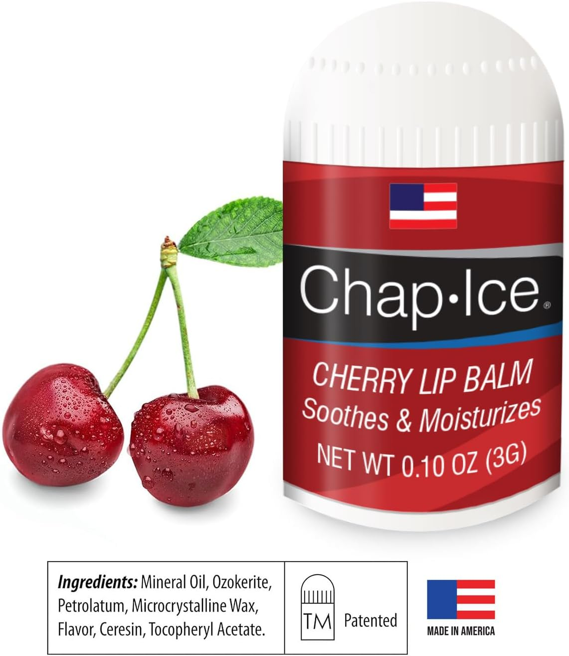 CYOIDAI Oralabs Chap Ice Cherry Lip Balm, 4 Pack, Moisturizing, Natural Finish, Pink, Dry Skin, 0.4 Oz Each image number 3