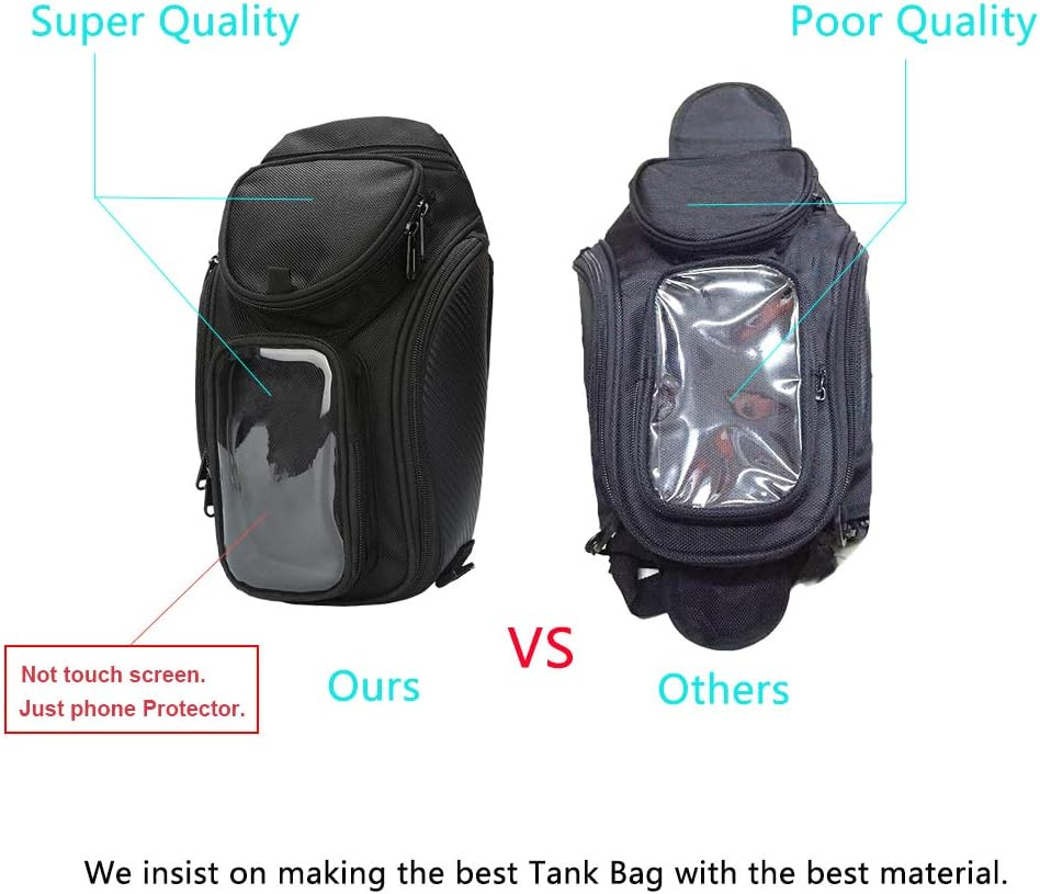 Motorcycle Tank Bag Universal Waterproof Riding Organizer with Strong Magnetic Gas Oil Fuel Tank Bag Bigger Window for Honda Yamaha Suzuki Kawasaki Harley image number 1