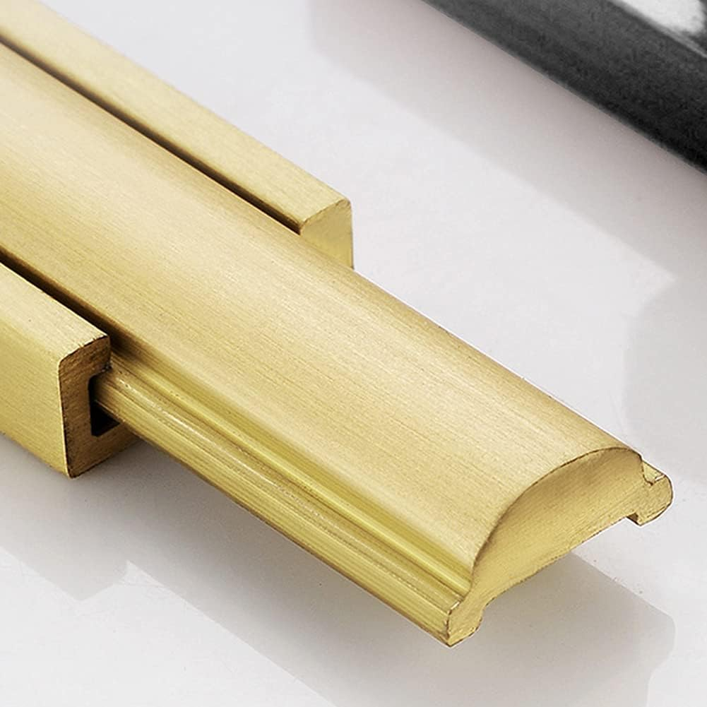 Solid Brass Surface Bolt,Anti Theft Security Windows Brass Door Latch Lock with Screws, Hardware Brass Slide Bolt Latch with Mounting Hardware,Brushed Gold Barrel Bolt Lock image number 2