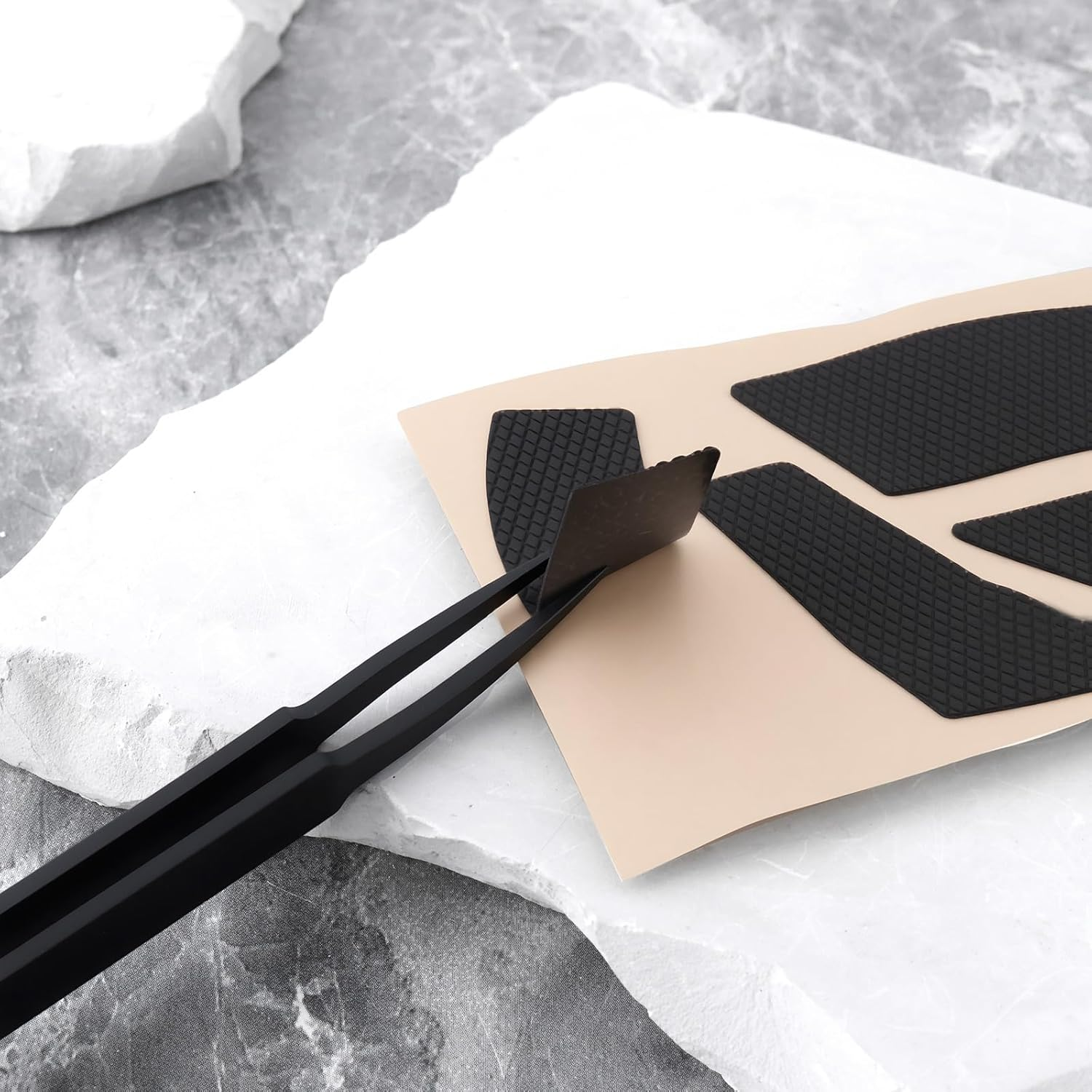 Ecsing 1 Set Razer Mouse Grip Tape Compatible with Razer Deathadder V2 Compatible with Razer Basilisk X Hyperspeed Black image number 2