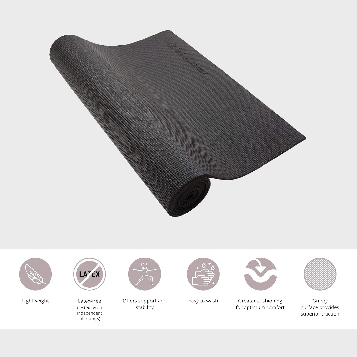 Wai Lana Yoga & Pilates Mat - Black image number 4