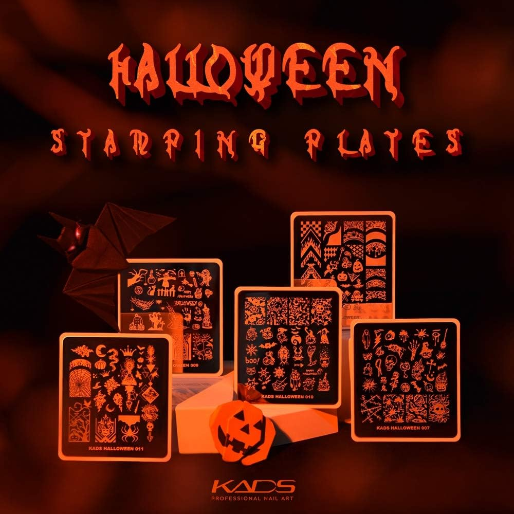 Alexnailart Nail Stamping Plate Christmas Halloween Nail Plates Manicure Templates Nail Art Printing Tool (Halloween 007) image number 1