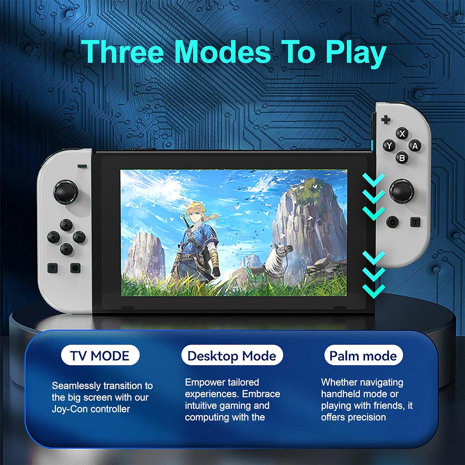 Costec RGB LED Joy Con Controller for Nintendo Switch Replacement for Nintendo Switch Controller, Compatible with Switch, Wireless Left and Right Joy Con for Switch Nintendo Support Dual Vibration/Wake-Up/Screenshot, Joy Con Controller for Switch OLED Lite [White with RGB LED] image number 2