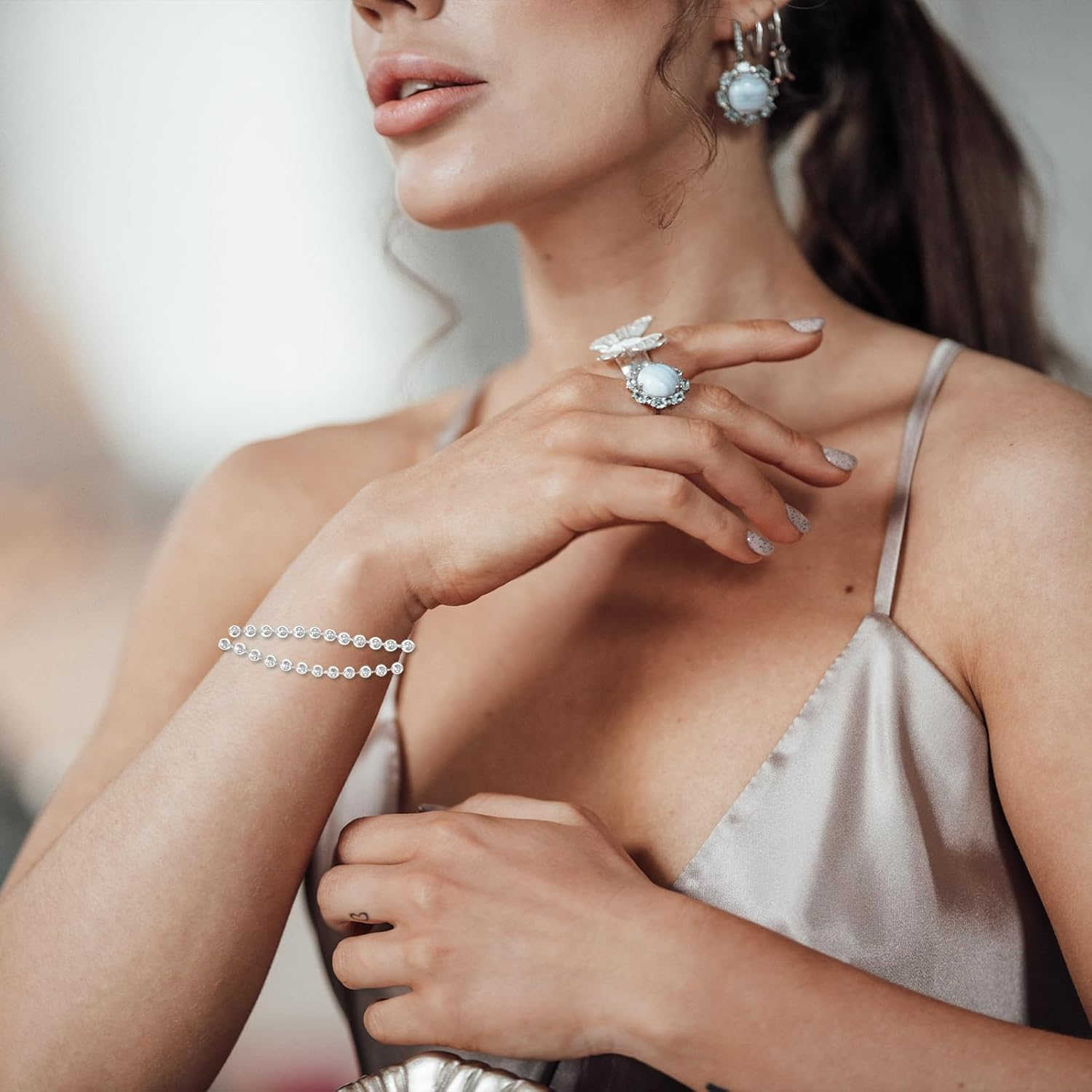 NILLOS Christmas Bead Chains, 10 M Golden & Silver Ball Chains for Jewelry Making, Christmas Decoration image number 4