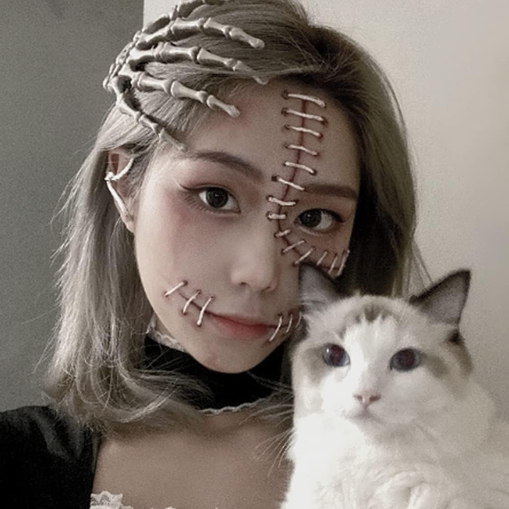 Hair Clips, Phalanges Hair Accessories for Halloween, Dress up Party, Cosplay, No Bend Clips, Fingers image number 3