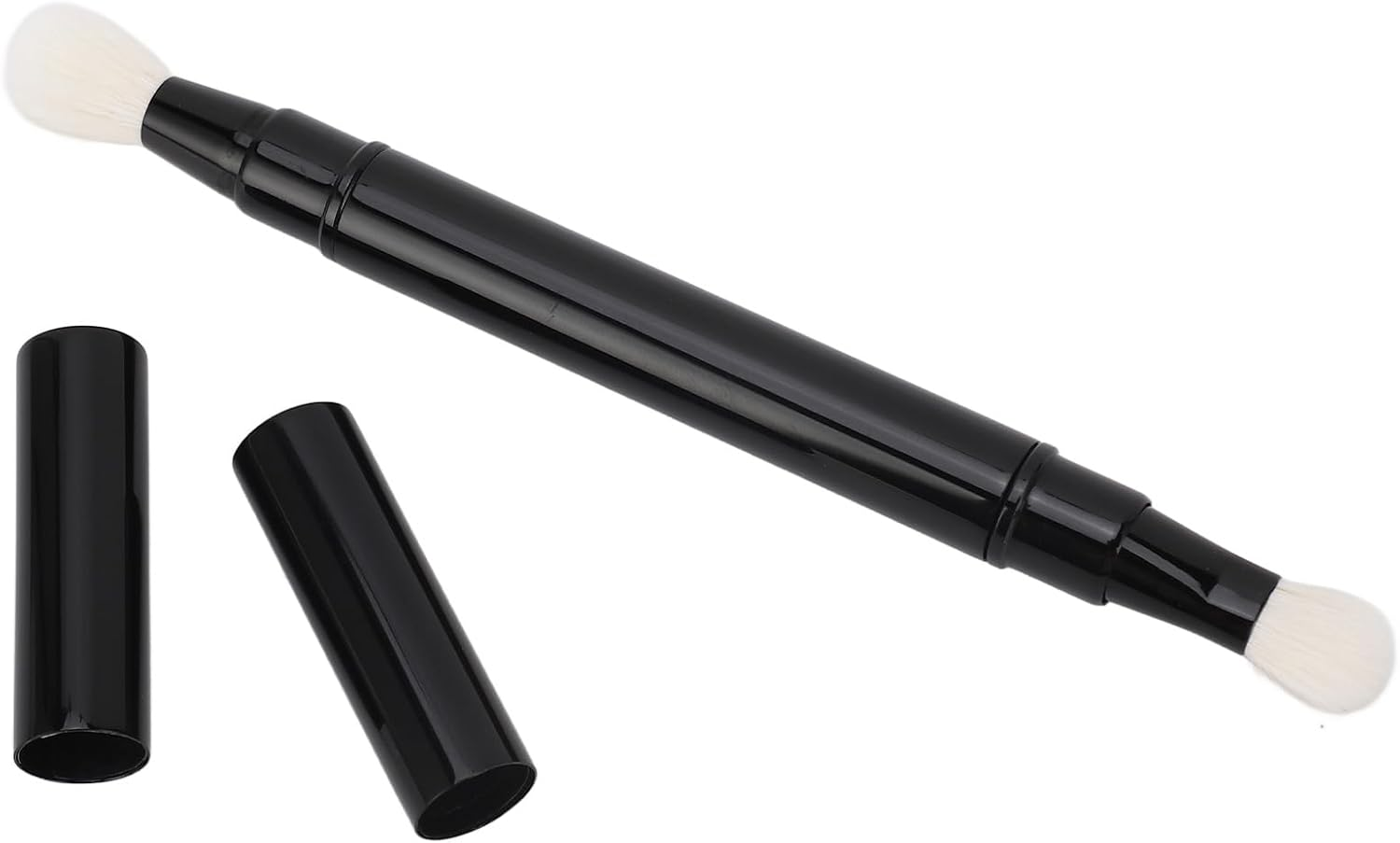 Asixxsix Concealer Brush, 2 in 1 Double Ended Retractable Portable Make up Brush, Automatic Sealing Small Soft Firm Easy to Dip Eyeshadow Smudge for Blending Eye Shadow Liner