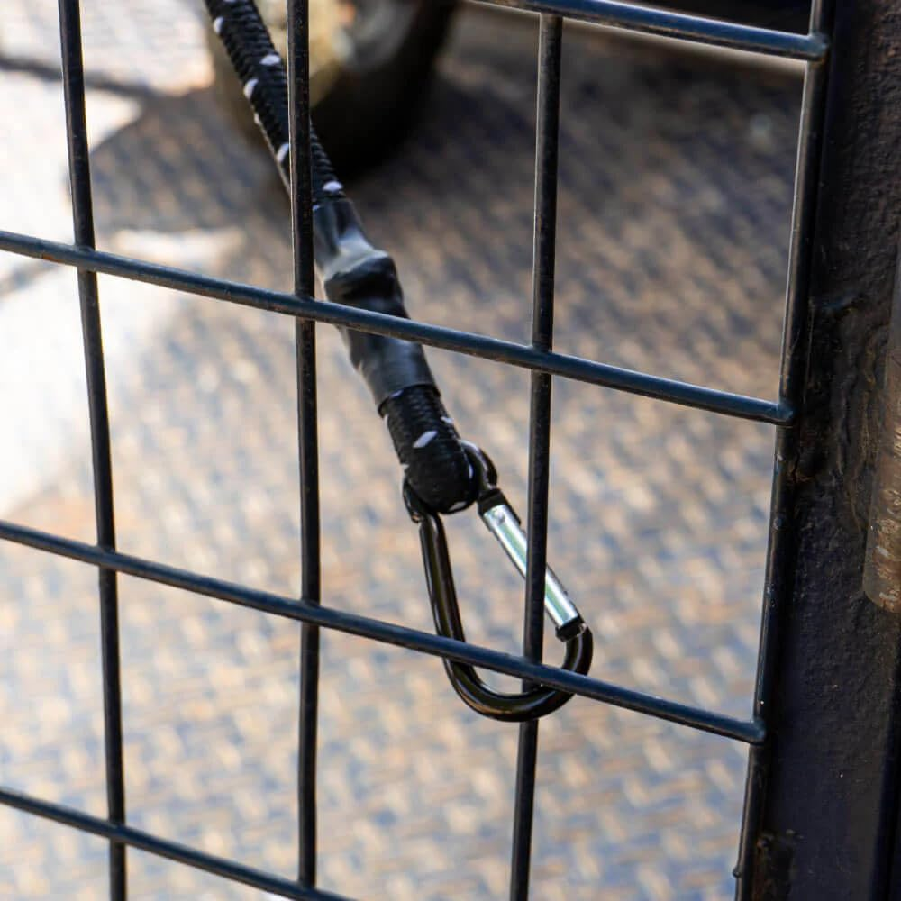 Monkey Grip Heavy Duty Octopus Strap with Carabiner Hooks, Black/White, 12 Mm Thickness X 30 Inch Length image number 6