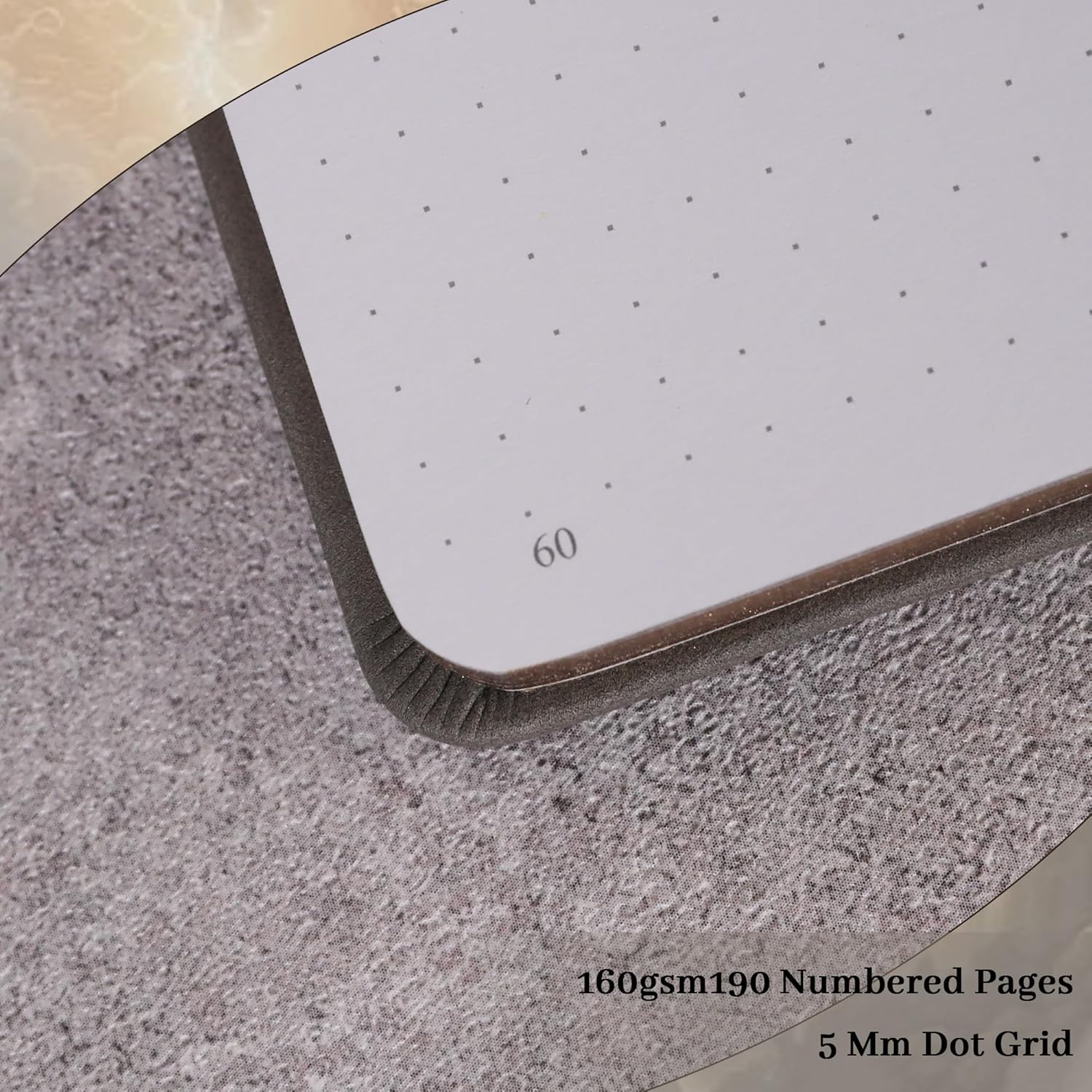 TIEFOSSI Bullet Dot Journals for Women Men, Dot Journals for Writing Women, 160Gsm Thick Paper, 190 Numbered Pages, for Planner Organization image number 2