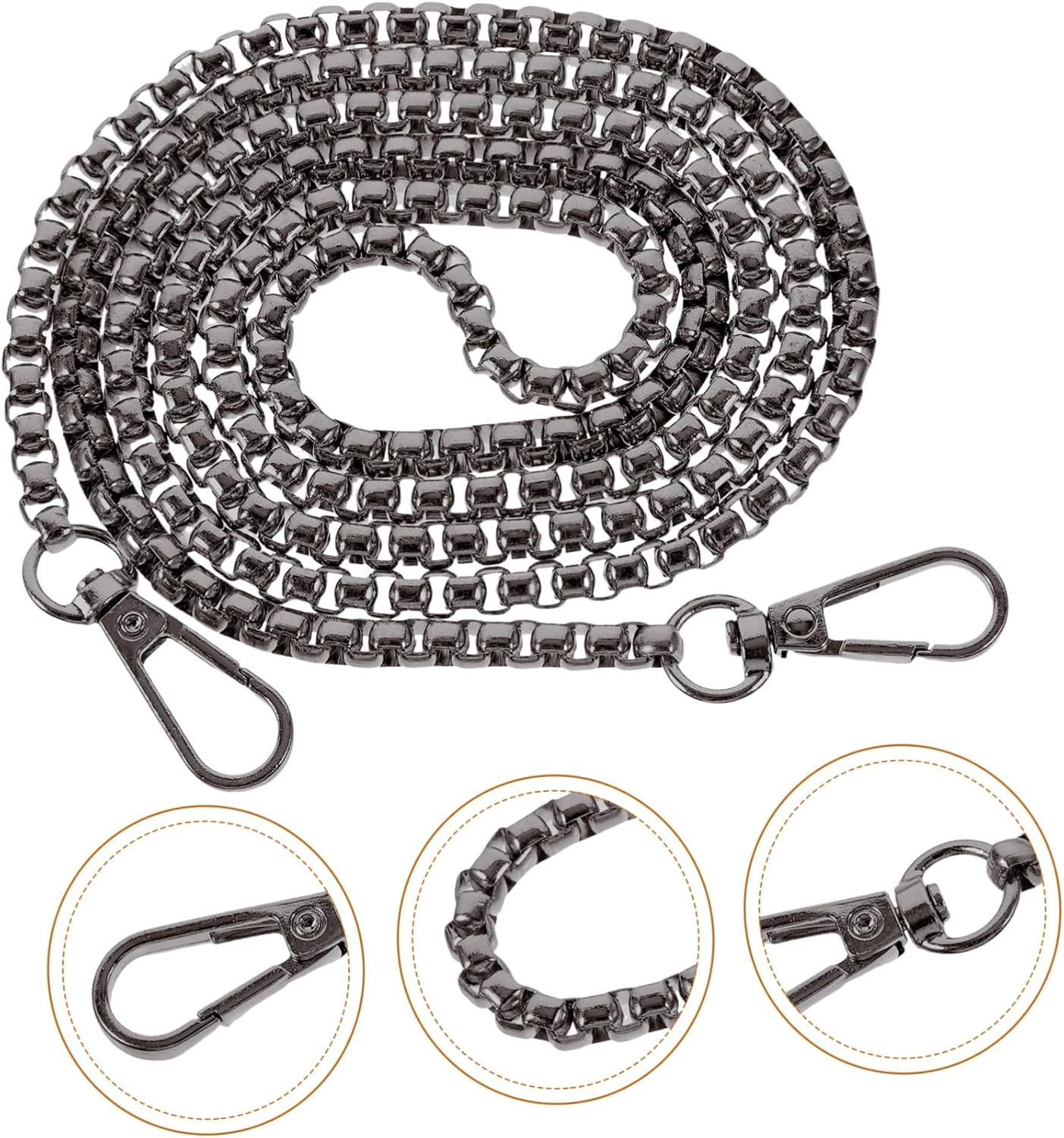 Removable Metal Purse Chain for DIY Handbag Replacement Shoulder Bag Strap Stylish Bag Decoration for Women Present Occasion