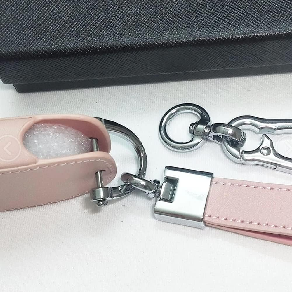 Ontto Leather Car Key Fob Cover Fit for Ford Focus Mondeo Fusion Fiesta Ka Kuga S-Max 2011-2017 Flip Key Case Key Holder Key Shell Keychain Keyring Protective Accessories Black image number 1