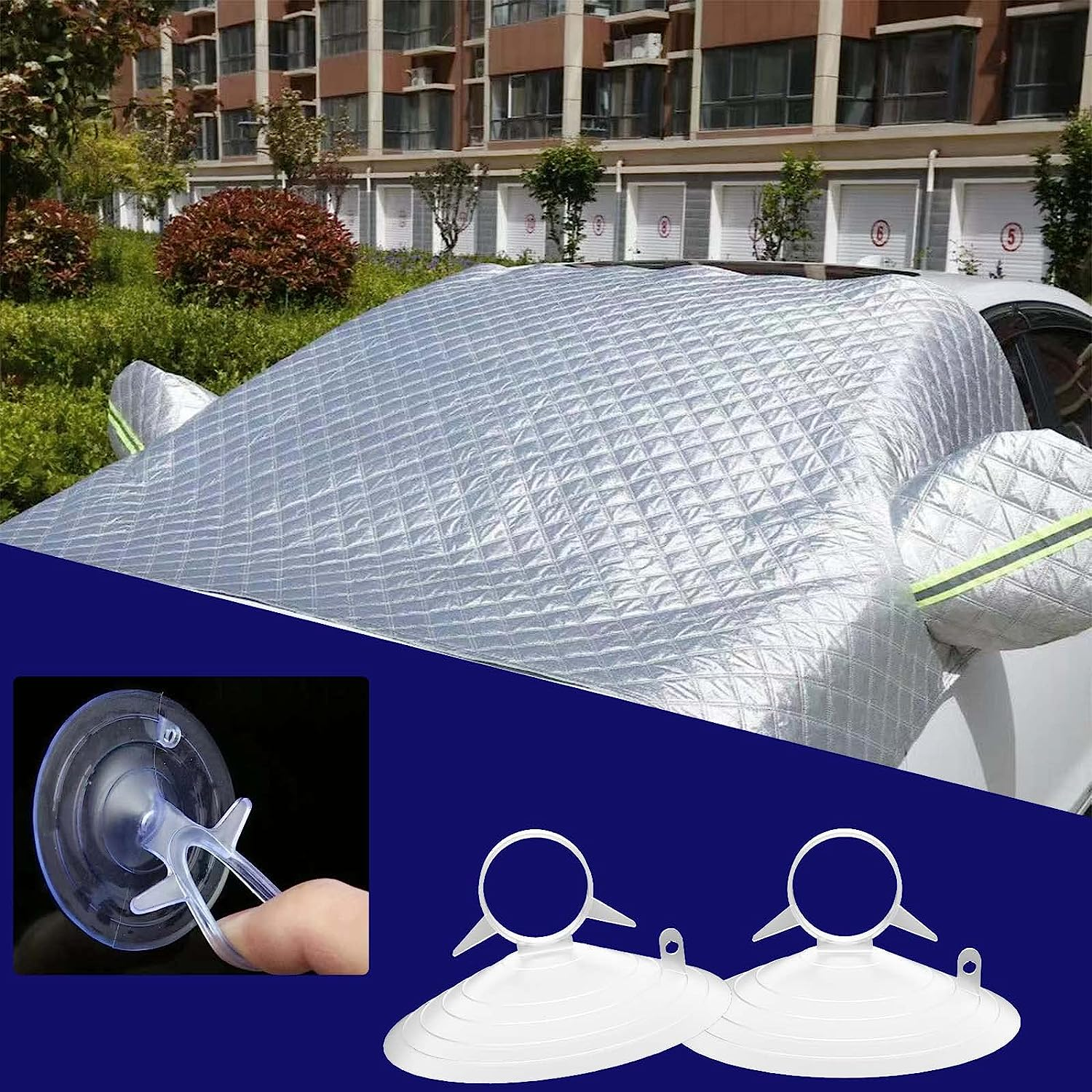 30 Pcs Car Glass Windshield Sunshade Suction Cups Aquarium Pipe Suction Cups Clear Christmas Suction Cups with Loops for Kitchen Bathroom Office Glass Window image number 3