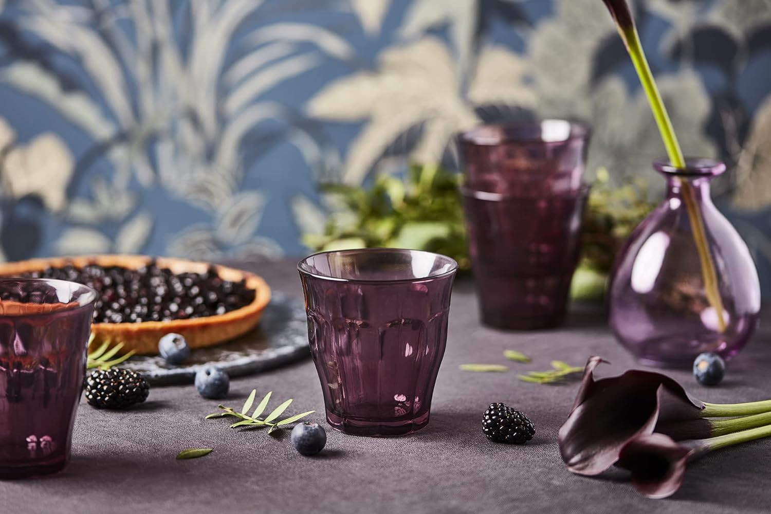 Duralex Picardie 250Ml Tumbler Set of 4 &ndash; Durable Tempered Glass for Everyday Use & Professional Settings, Ideal for Serving Hot & Cold Beverages, Perfect for Home, Caf&eacute;s & Restaurants - Plum image number 3