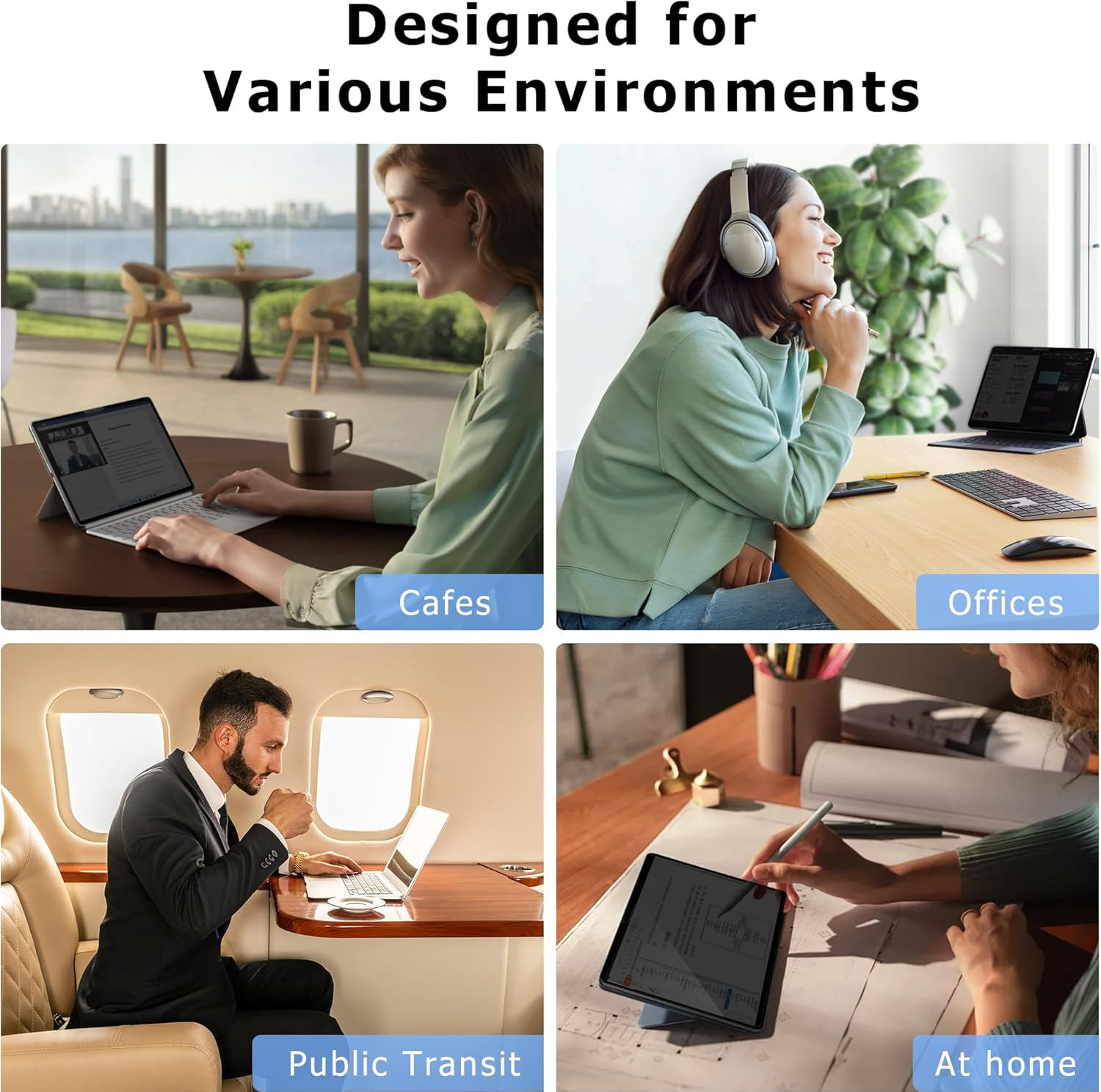 Adeway Privacy Screen Protector for Surface Laptop Studio 2/1 14.4 Inch, Magnetic Nano, Anti-Spy, Removable, Blue Light & UV Blocking, Anti-Glare image number 2