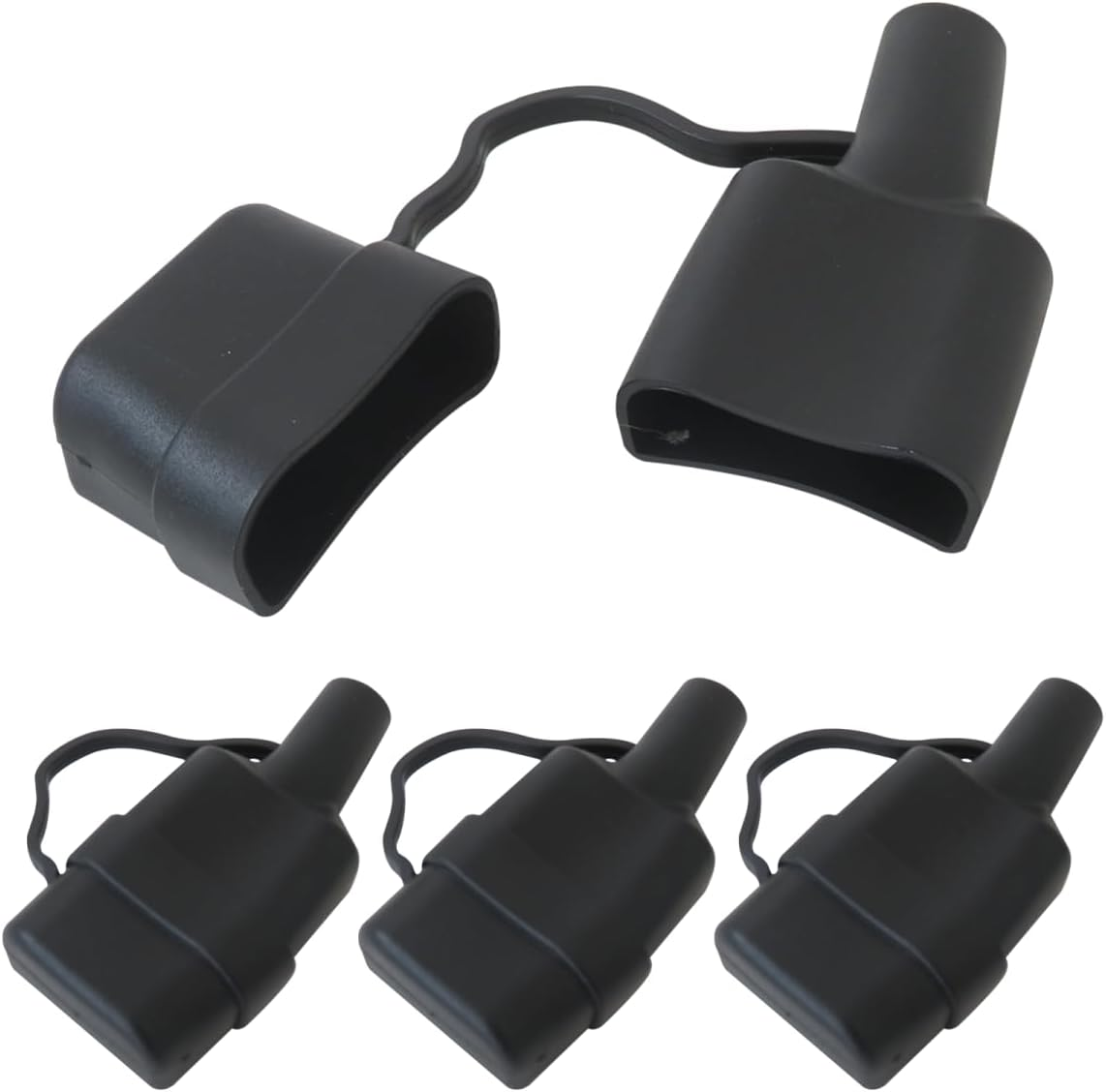 4Pcs 50A for Anderson Plug Dust Cable Sheath Cover with Cap Waterproof Cap - Black image number 1