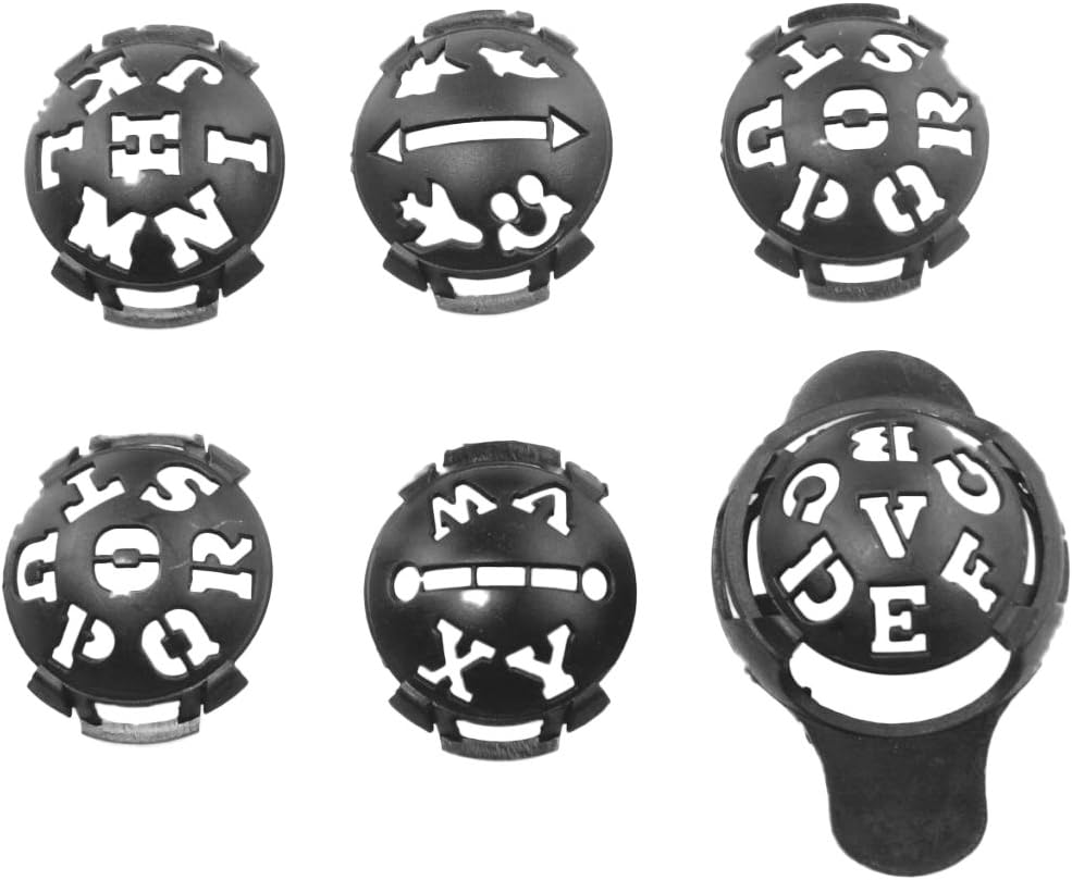 Prettyia 6Pcs Plastic Golf Ball Line Marker Liner Drawer Drawing Tool Letter Template image number 2