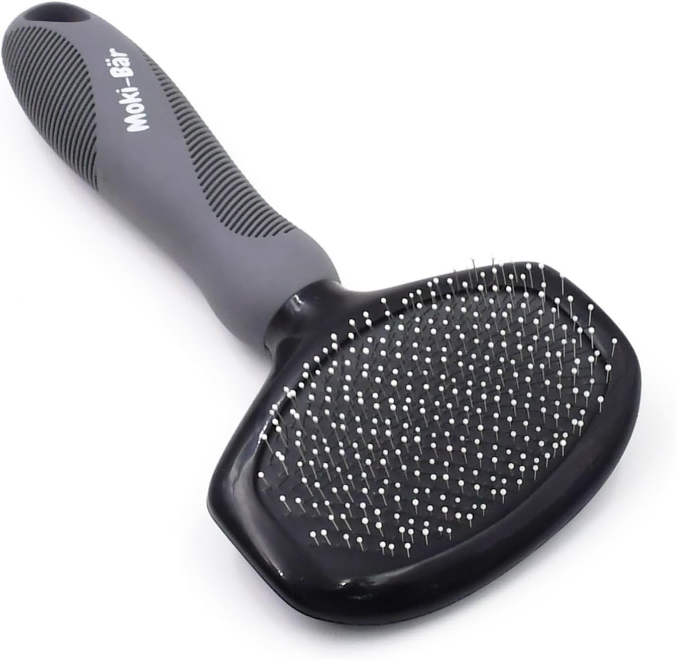 Moki Bear Soft Brush Dog Brush Poodle with Protective Nubs for Particularly Sensitive Animals I Ideal for Non-Hairy Dogs I Small image number 1
