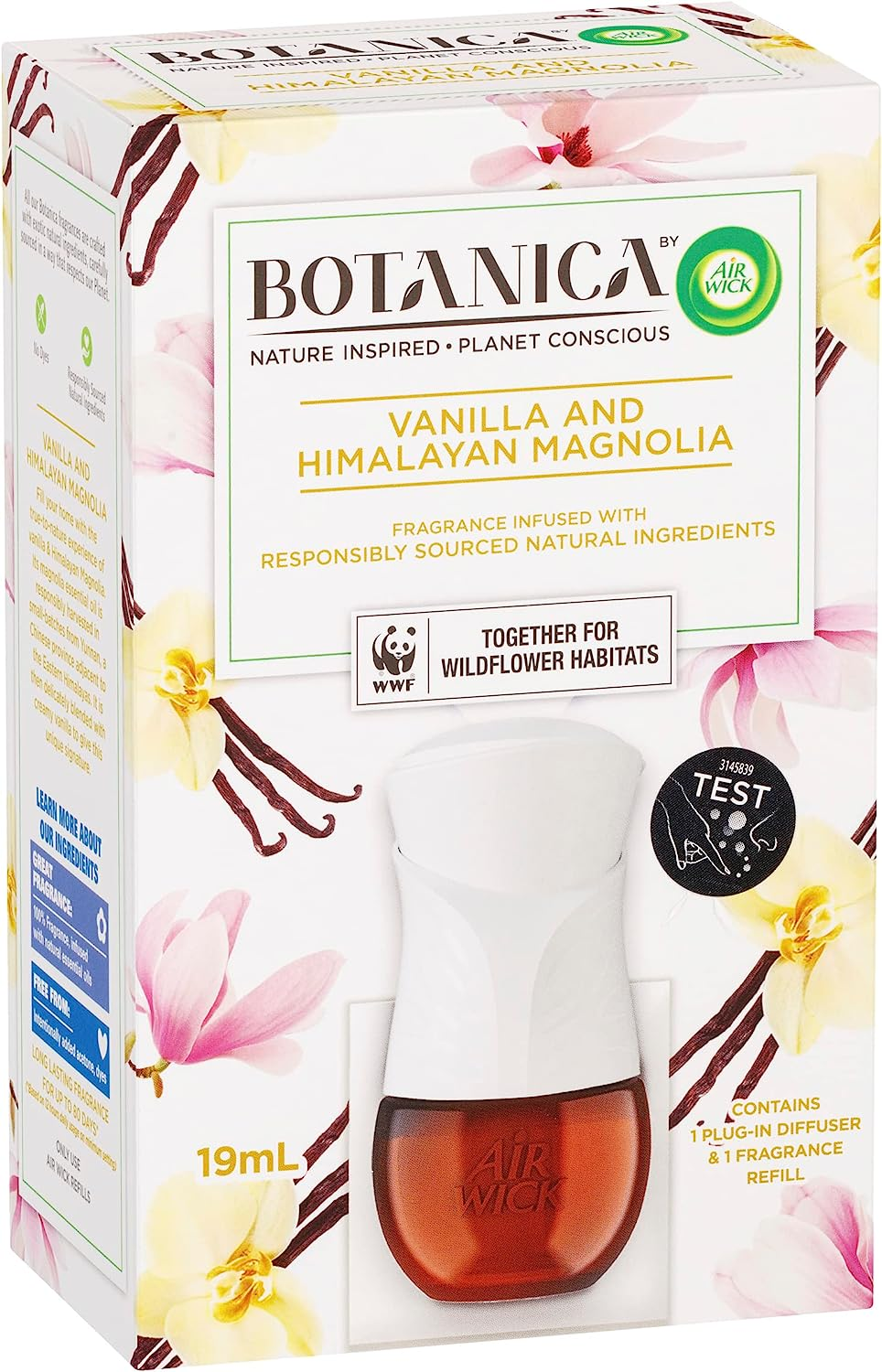 Botanica Liquid Electric Diffuser, Vanilla & Himalayan Magnolia, Device + Refill, 19Ml image number 6