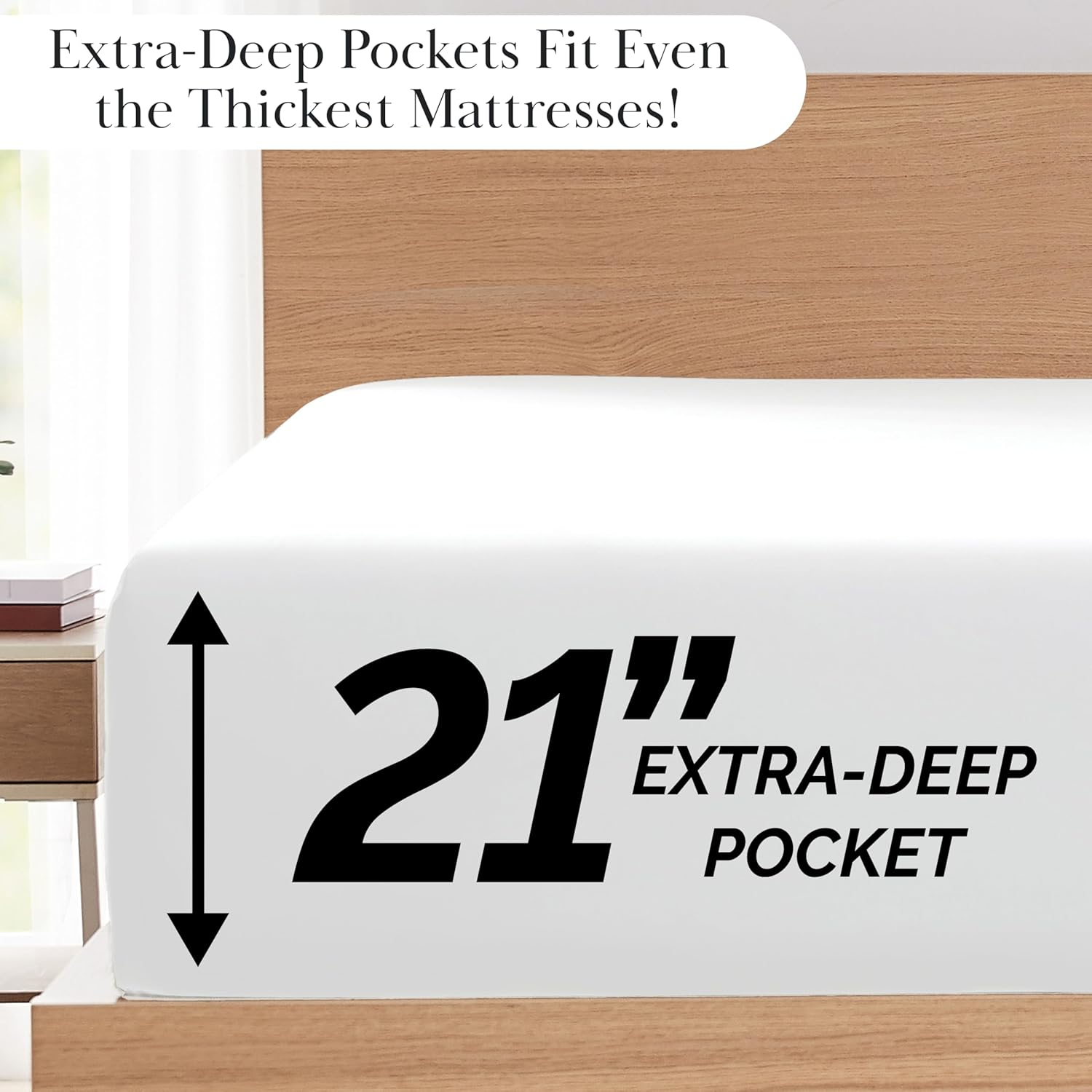 Southshore Fine Linens 6 Piece - Extra Deep Pocket Sheet Set - White - Queen image number 7