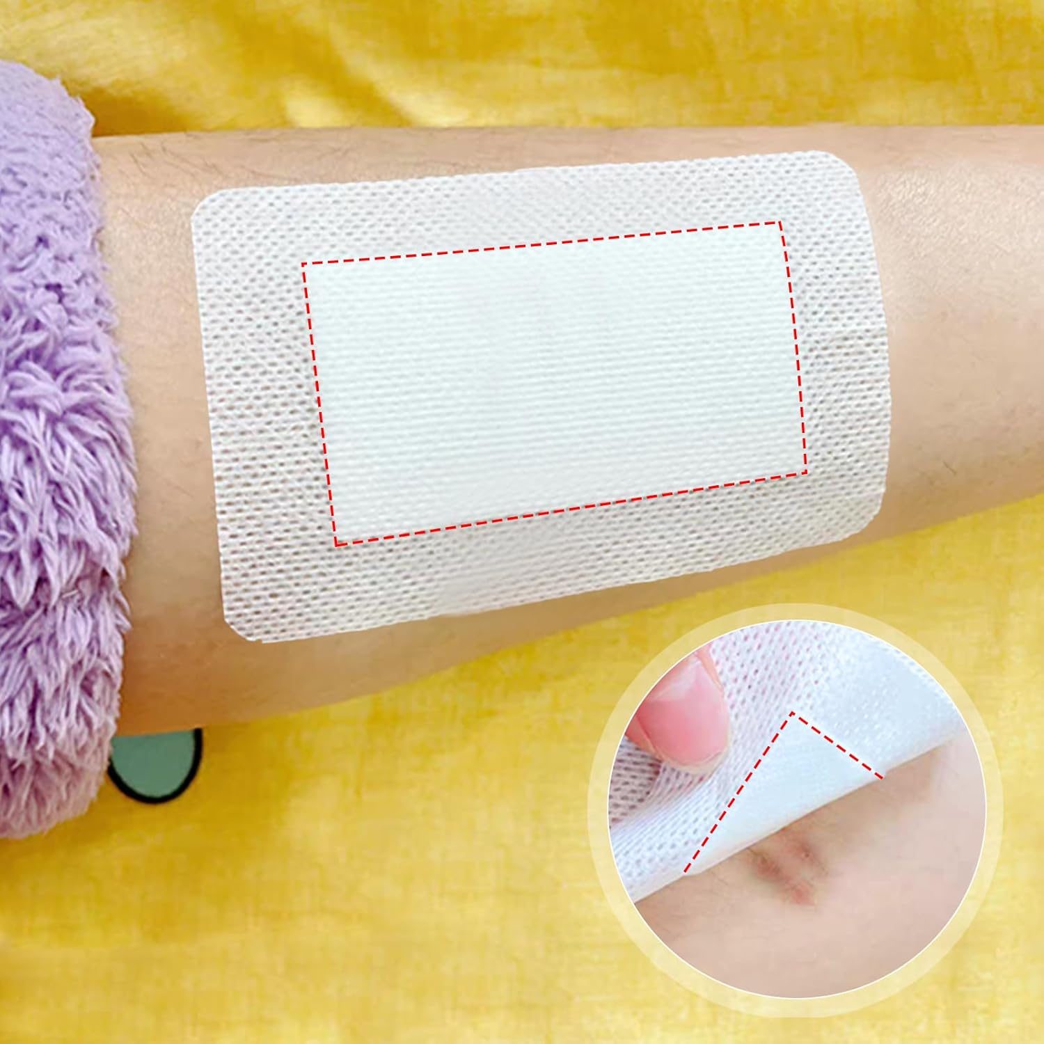 Wound Dressings Pads with Absorbent Center Pad, Soft Breathable Individually Wrapped Dressing Patches, Non-Stick Wound Care, 15 X 20CM, 6Pack image number 5