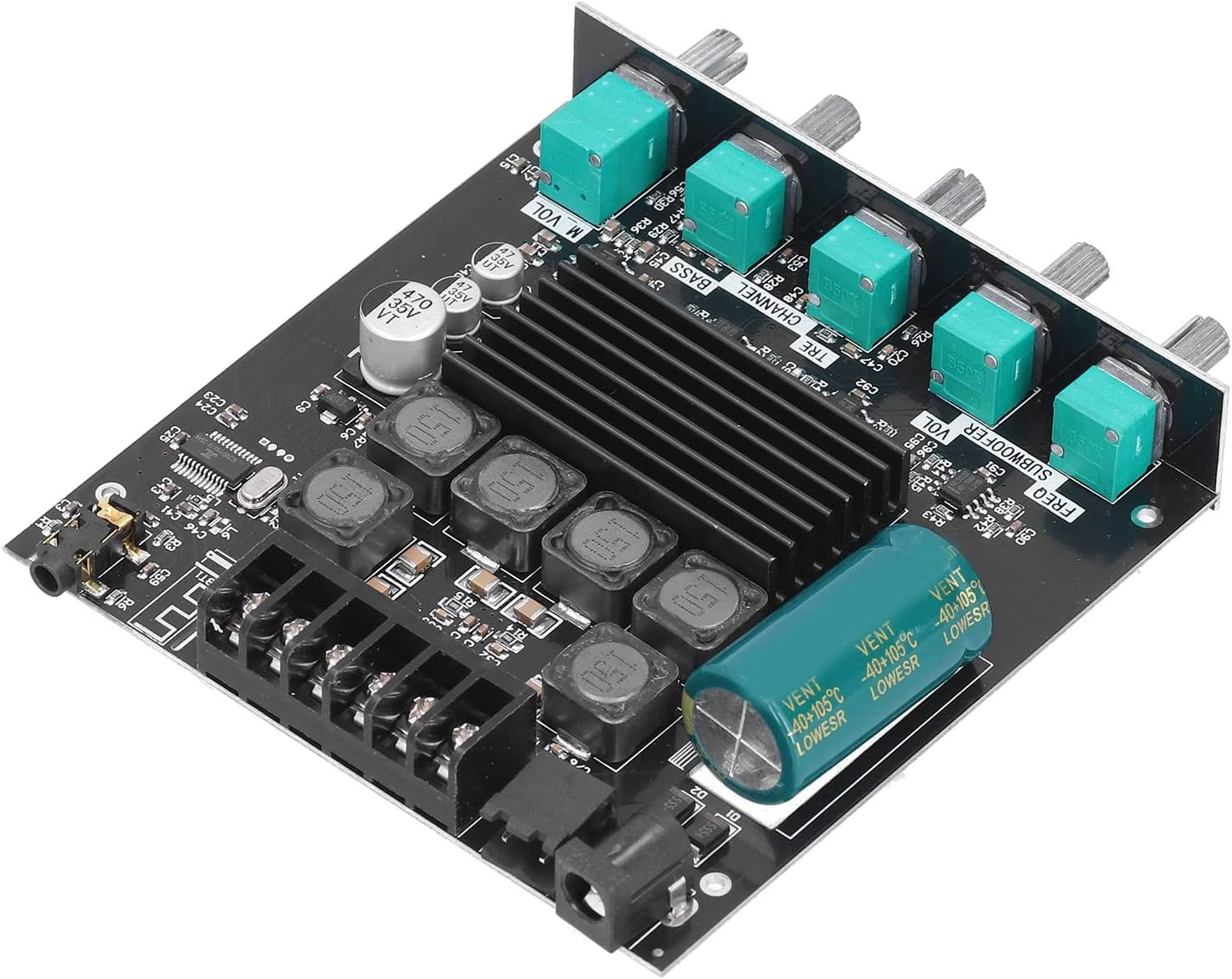 TIKATARER 2.1Channel Stereo Audio Amplifier Board with High Efficiency for DIY Home Speakers Subwoofer Power Amplifier Module for Shop Solicitation, Home Theater Pcbspeaker20-100W, 4-8&Omega; image number 1