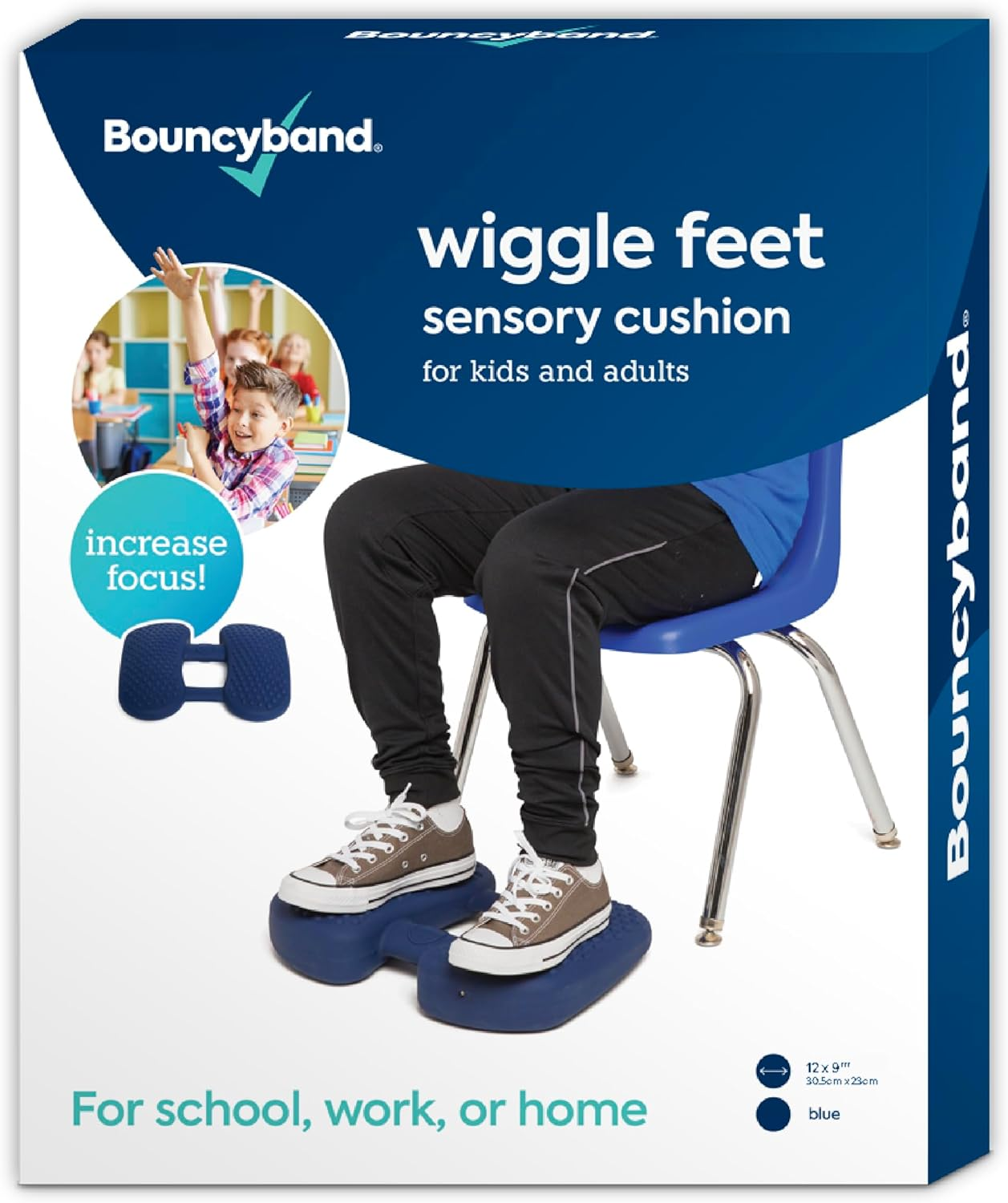 Bouncy Bands Wiggle Feet (Dark Blue) - Fidget Tool - Fidget Toy - Sensory-Motor Aids - Focus - All Ages image number 1