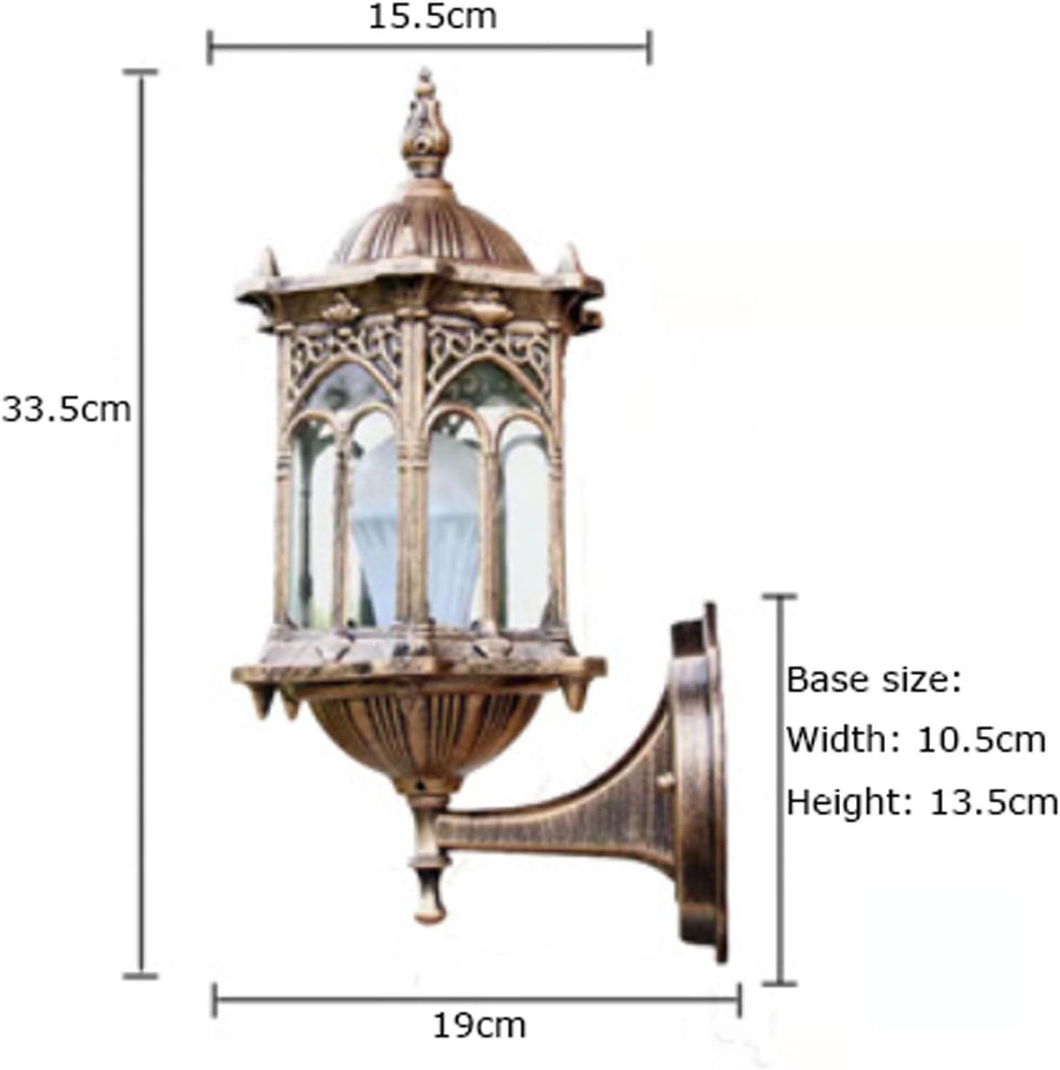 Wall Lamps Sconces Night Lights Outdoor Transparent Glass Waterproof Aluminum Wall Light Vintage Outdoor Courtyard Wall Lighting image number 2