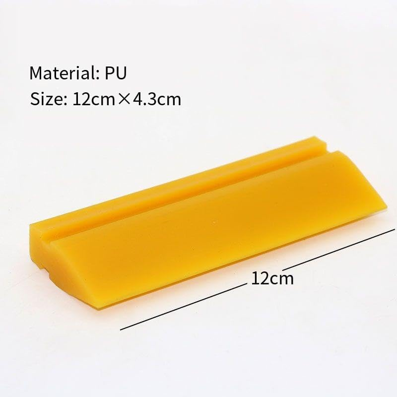 Soft Rubber Squeegee Blade for Car Vinyl Wrapping, Window Tint Film Installation, Car Decal Tool. Home Glass/Mirror/Window Cleaning as Water Blade. (Black+Yellow, One Size) image number 2
