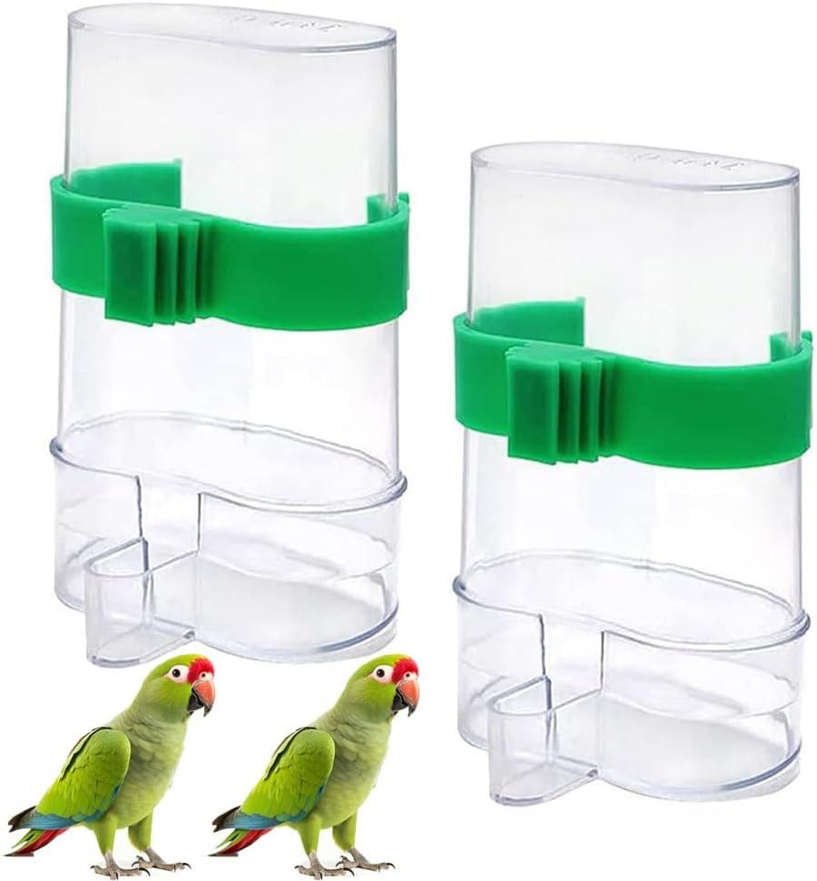 Esforzarse 2 Pcs Automatic Bird Water Dispenser, Automatic Feeder, Bird Food Feeder for Cage, Parakeet Cage Accessories for Parakeet Budgies Cockatiel Lovebird Small Birds Canary Finch image number 2