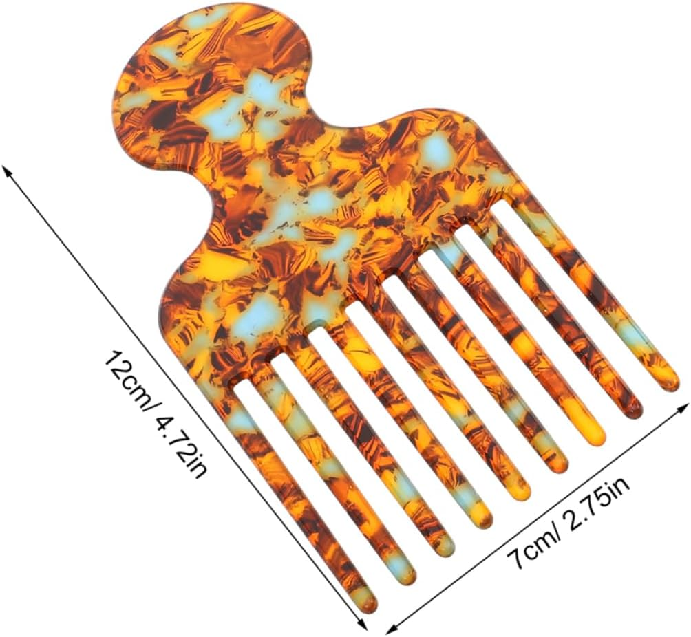 WEKADRIN 2Pcs Vibrant Acetate Hair Stylist Comb with Fine Teeth for Precision Styling Detangling and Sectioning Braids Wigs Curly American African Hair Lightweight Portable Design image number 4